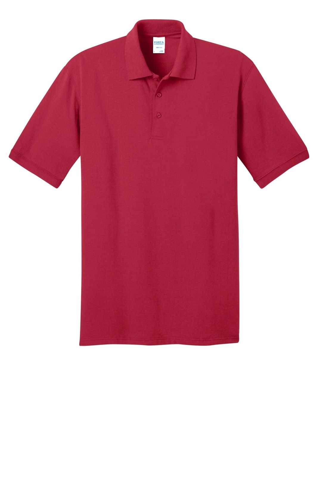 Port &amp; Company KP55P Core Blend Jersey Knit Pocket Polo - Red - HIT a Double - 5