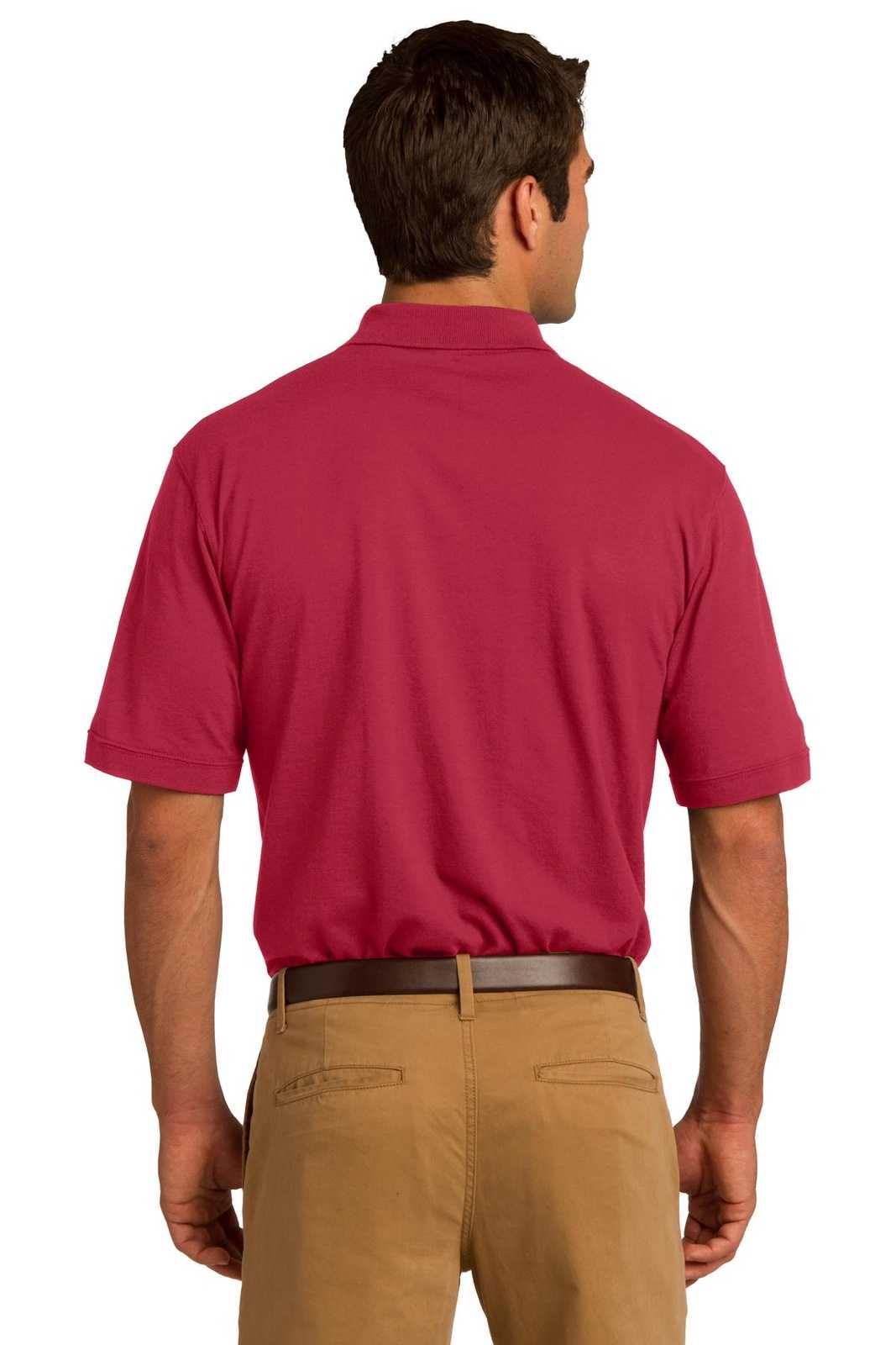Port &amp; Company KP55P Core Blend Jersey Knit Pocket Polo - Red - HIT a Double - 2