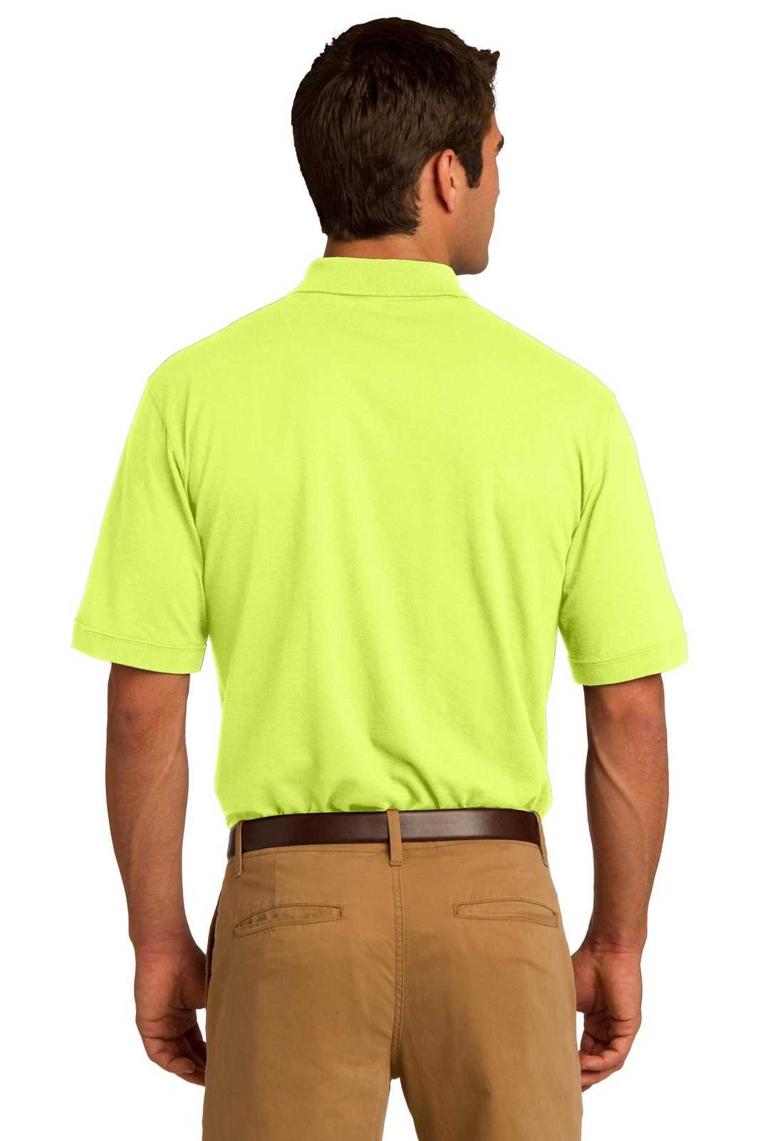 Port &amp; Company KP55P Core Blend Jersey Knit Pocket Polo - Safety Green - HIT a Double - 2