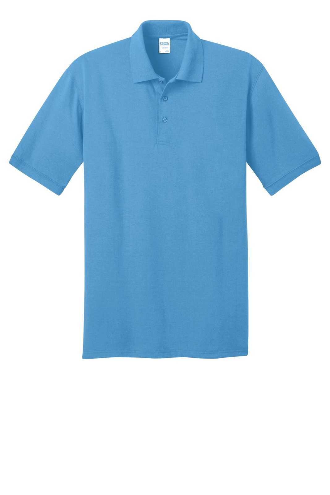 Port &amp; Company KP55T Tall Core Blend Jersey Knit Polo - Aquatic Blue - HIT a Double - 3