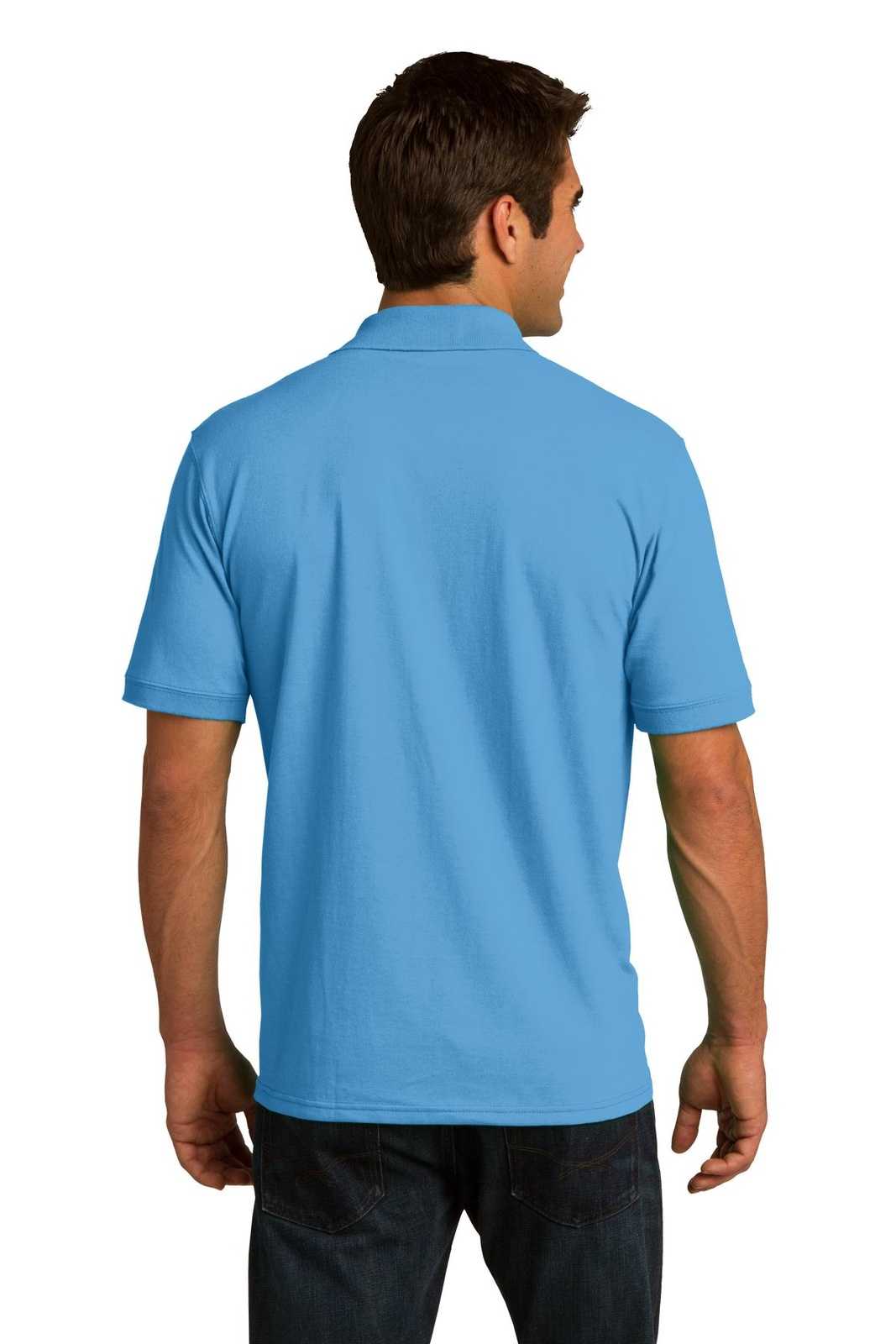 Port &amp; Company KP55T Tall Core Blend Jersey Knit Polo - Aquatic Blue - HIT a Double - 2