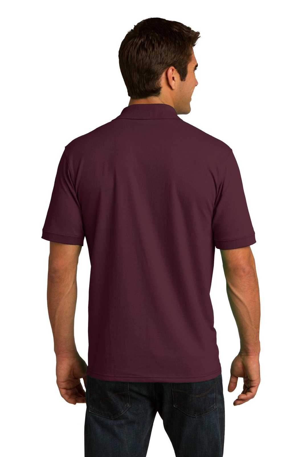 Port &amp; Company KP55T Tall Core Blend Jersey Knit Polo - Athletic Maroon - HIT a Double - 2