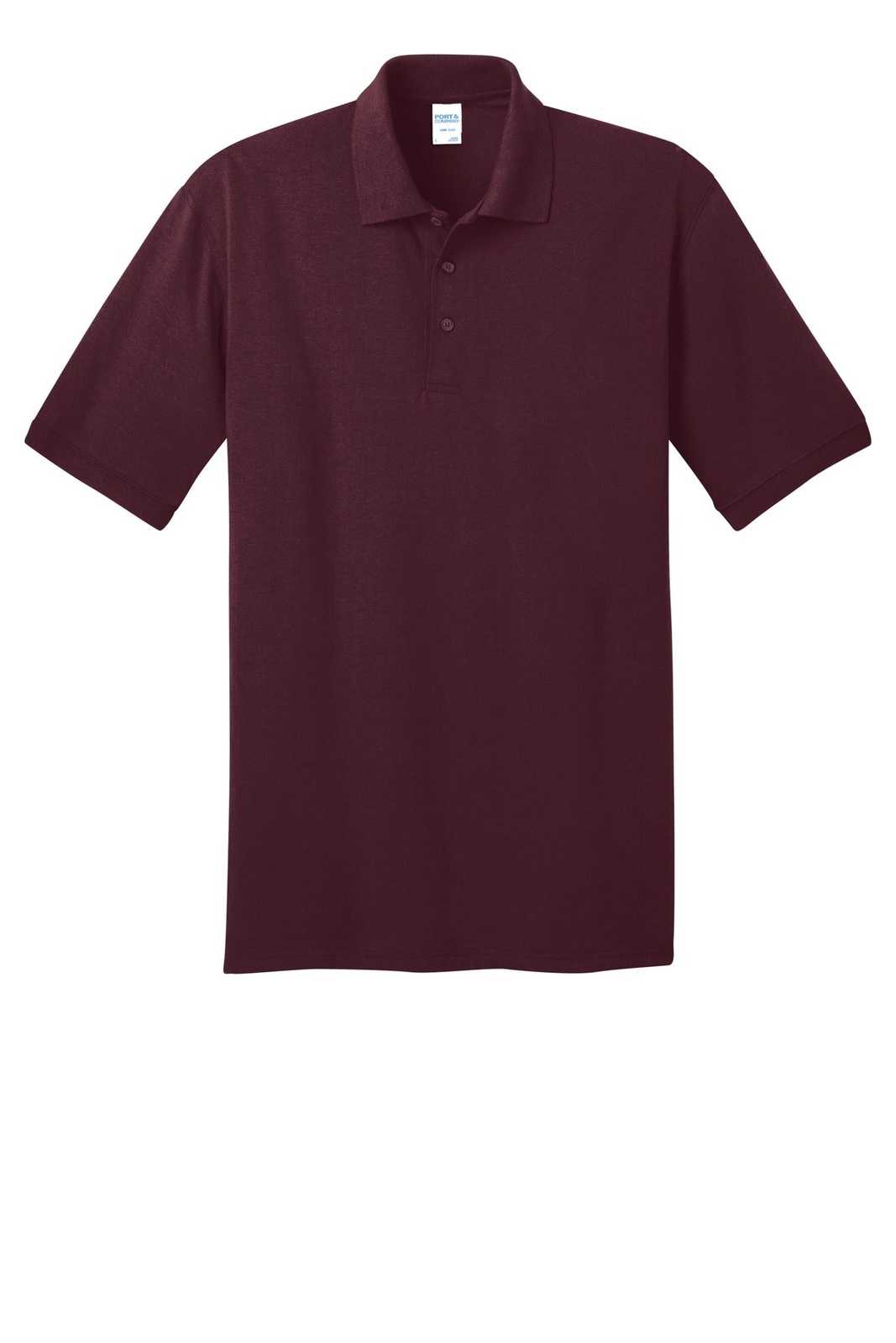 Port &amp; Company KP55T Tall Core Blend Jersey Knit Polo - Athletic Maroon - HIT a Double - 3