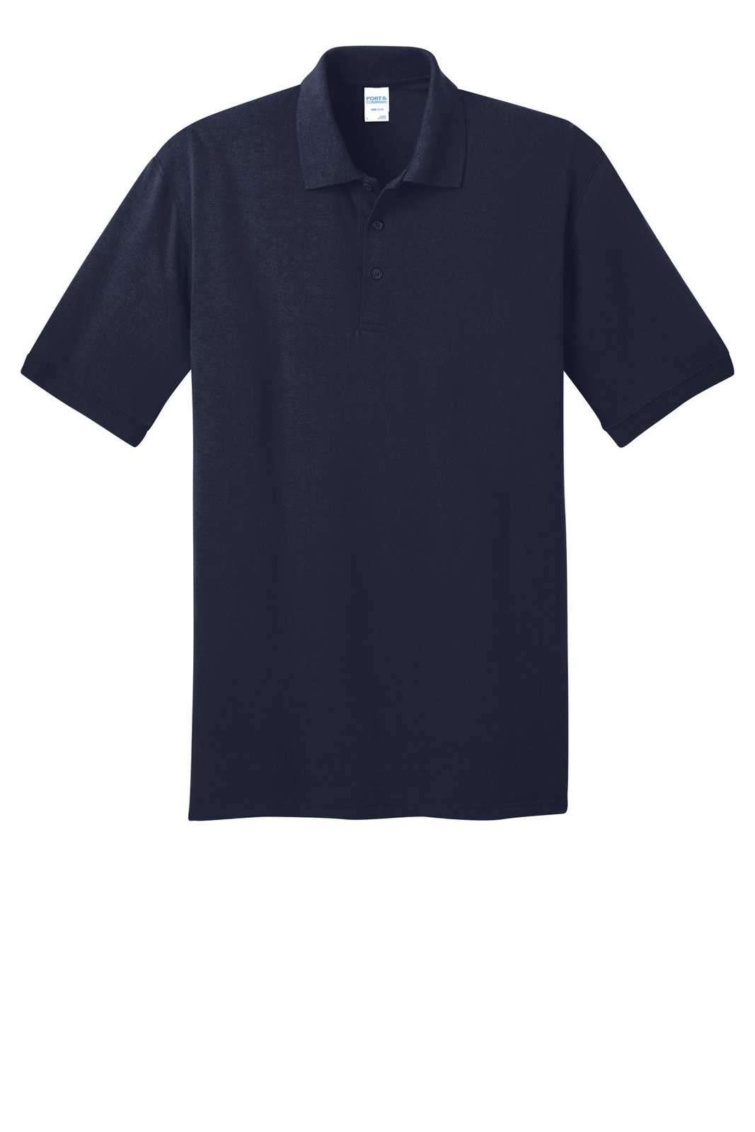 Port & Company KP55T Tall Core Blend Jersey Knit Polo - Deep Navy - HIT a Double - 1