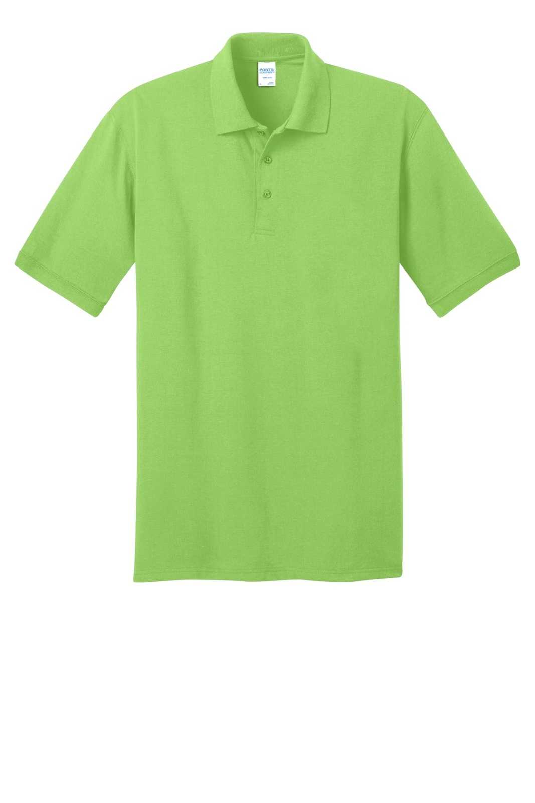 Port &amp; Company KP55T Tall Core Blend Jersey Knit Polo - Lime - HIT a Double - 3