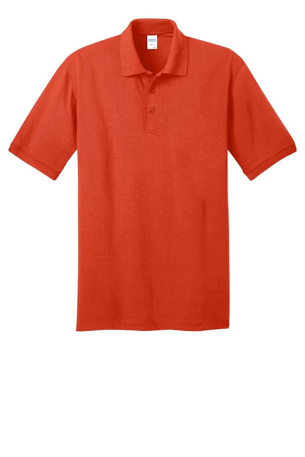 Port &amp; Company KP55T Tall Core Blend Jersey Knit Polo - Orange - HIT a Double - 2