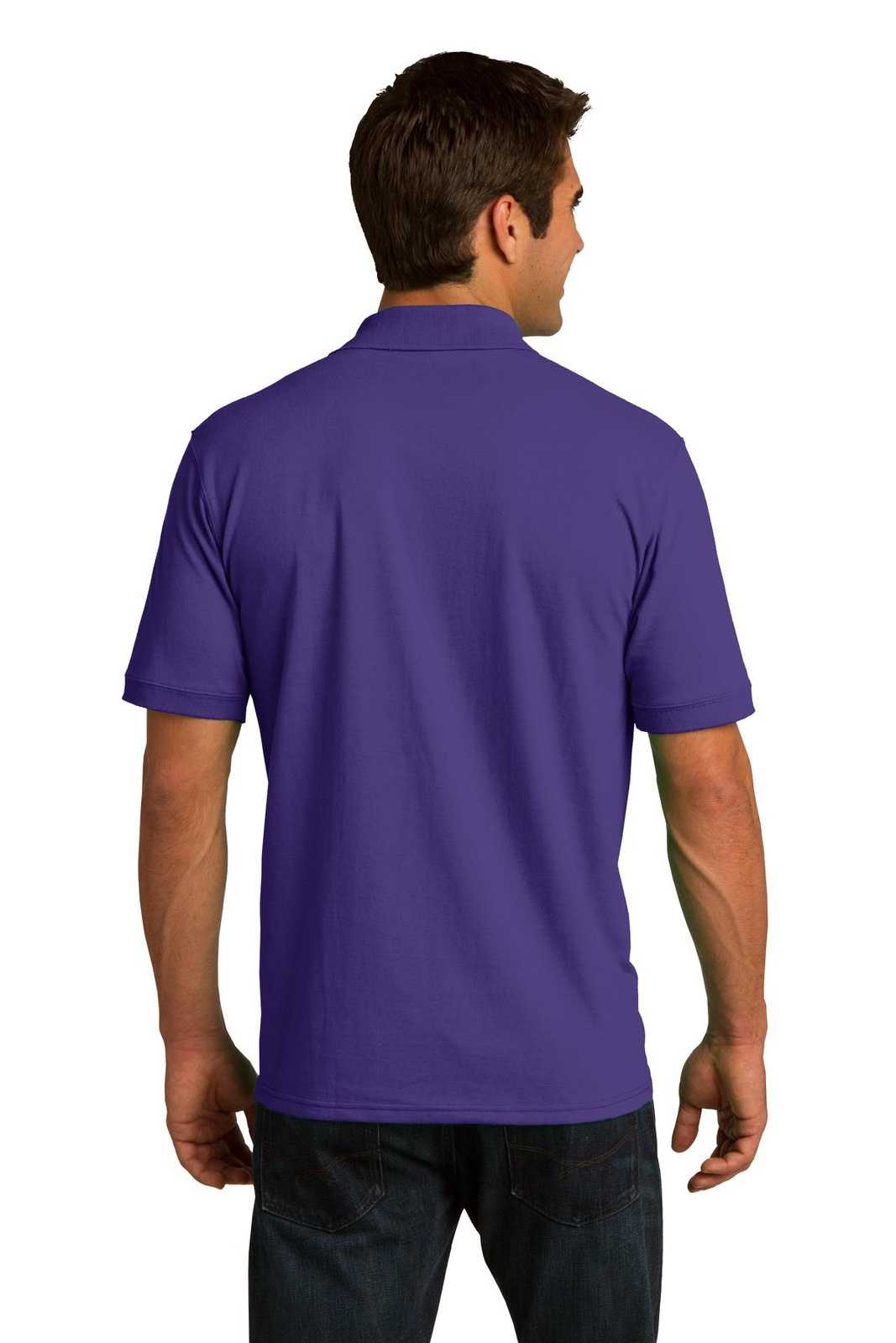 Port &amp; Company KP55T Tall Core Blend Jersey Knit Polo - Purple - HIT a Double - 2