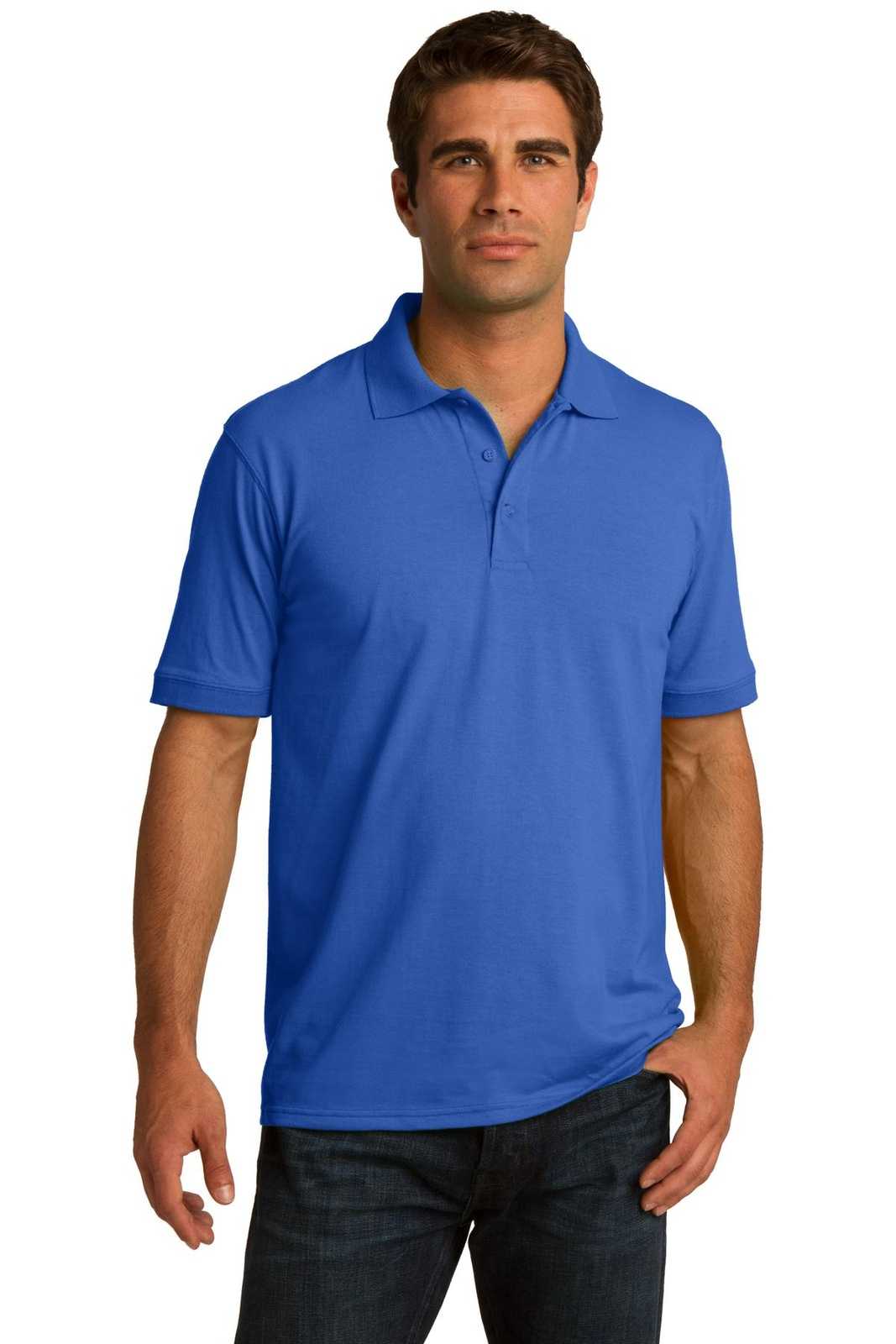 Port &amp; Company KP55T Tall Core Blend Jersey Knit Polo - Royal - HIT a Double - 1