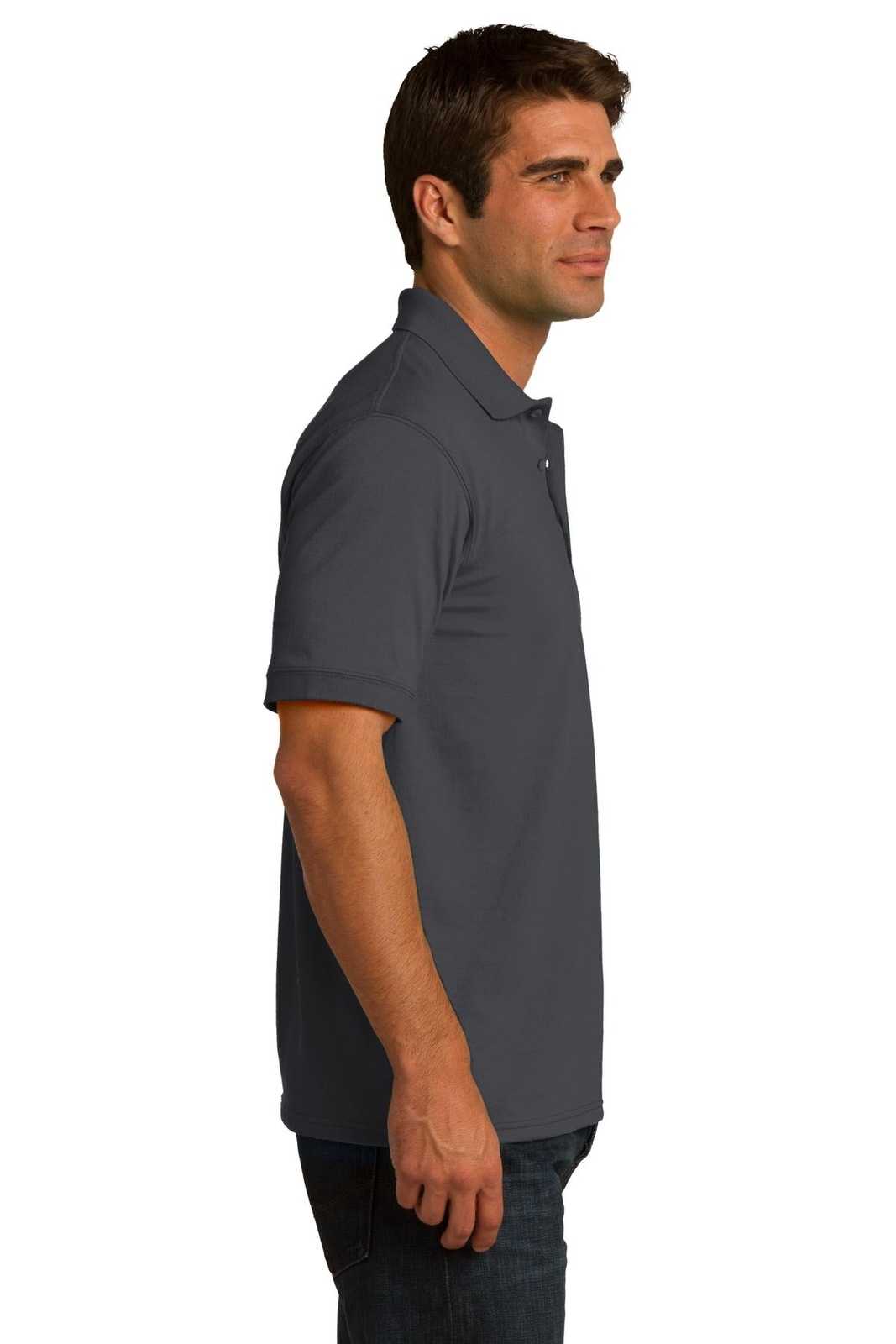Port &amp; Company KP55 Core Blend Jersey Knit Polo - Charcoal - HIT a Double - 3
