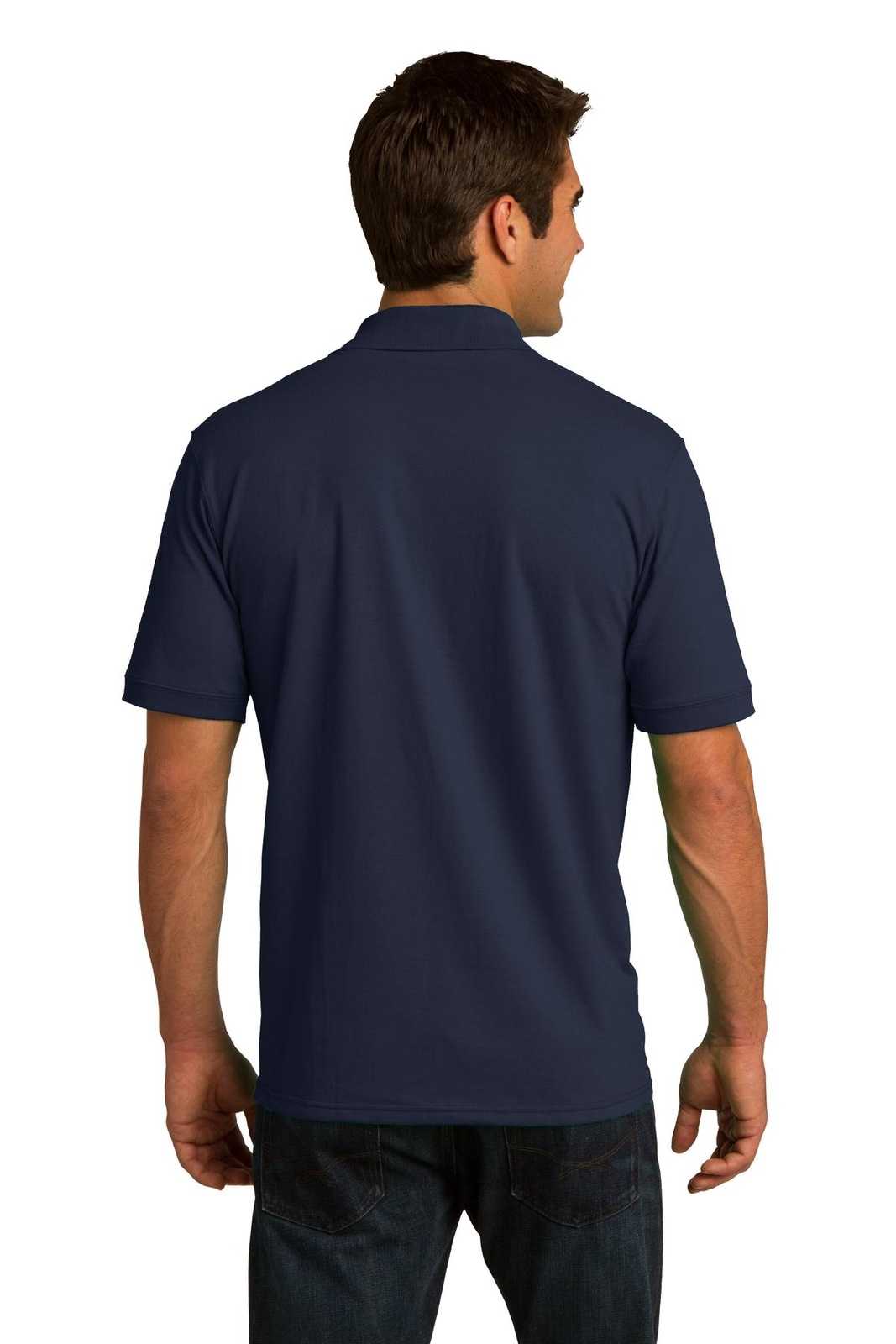 Port &amp; Company KP55 Core Blend Jersey Knit Polo - Deep Navy - HIT a Double - 2