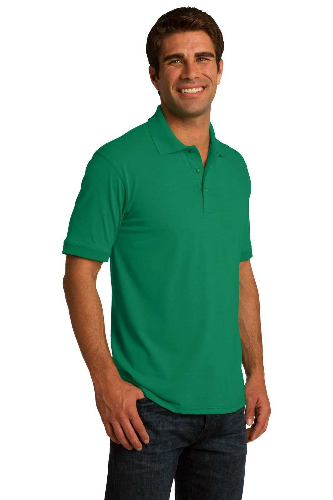 Port &amp; Company KP55 Core Blend Jersey Knit Polo - Kelly - HIT a Double - 4