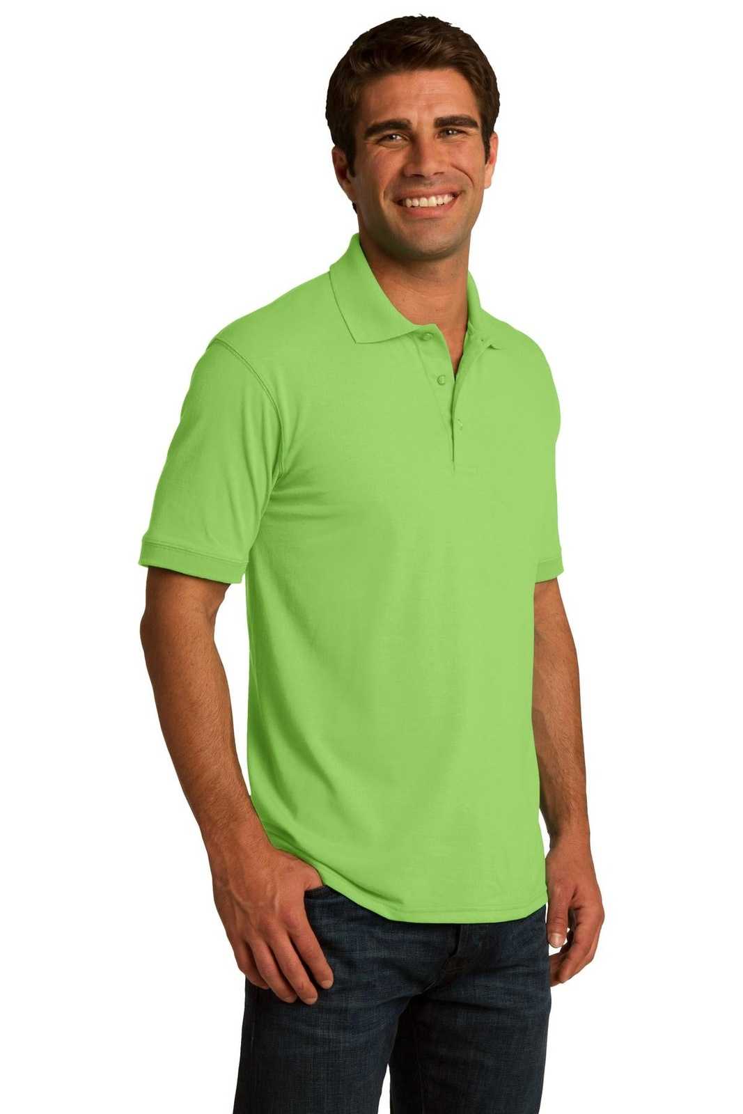 Port &amp; Company KP55 Core Blend Jersey Knit Polo - Lime - HIT a Double - 4