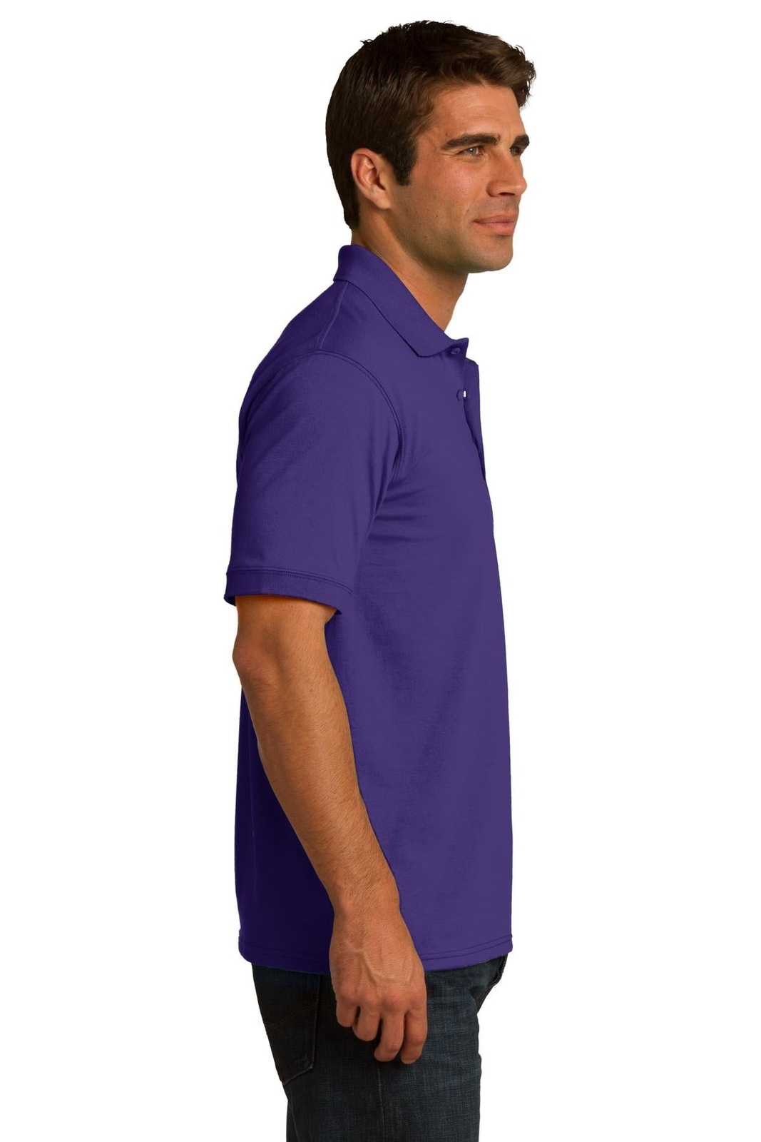 Port &amp; Company KP55 Core Blend Jersey Knit Polo - Purple - HIT a Double - 3