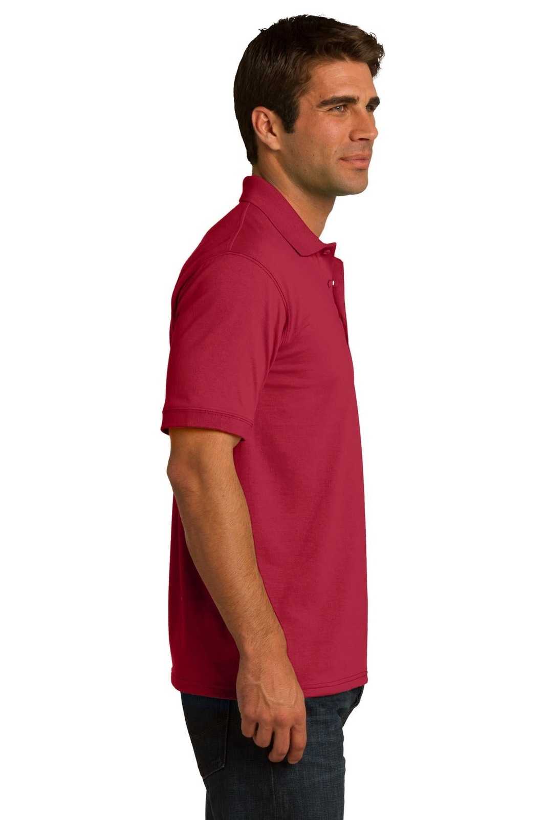 Port &amp; Company KP55 Core Blend Jersey Knit Polo - Red - HIT a Double - 3