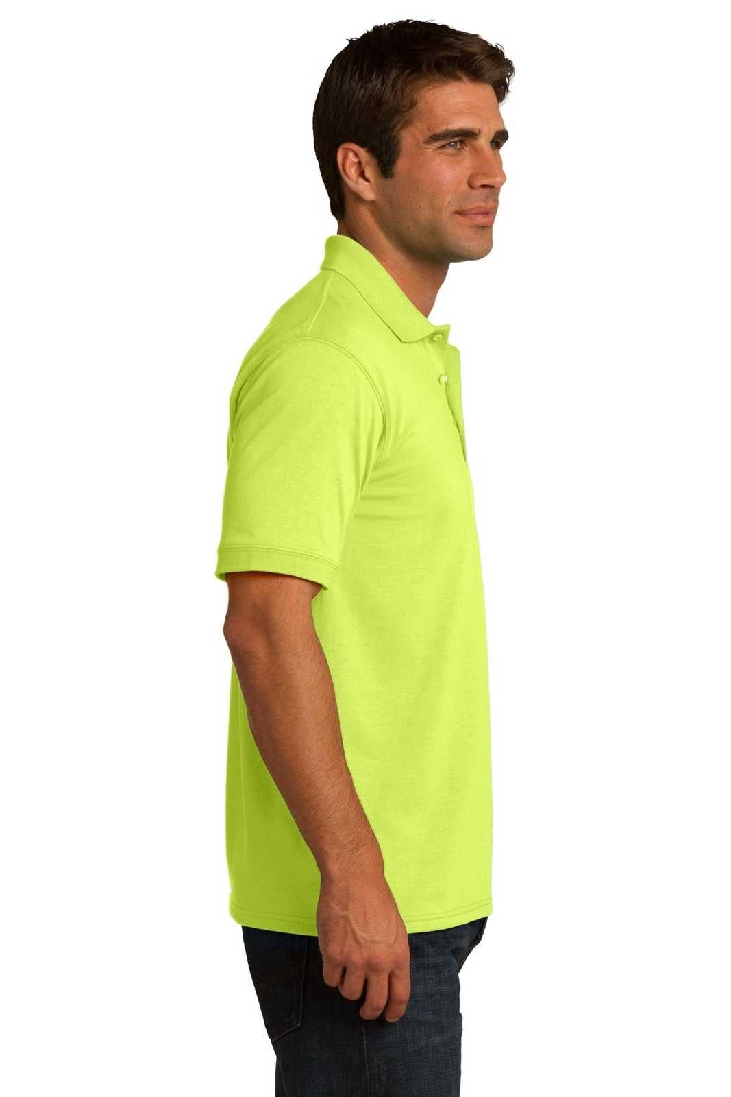 Port &amp; Company KP55 Core Blend Jersey Knit Polo - Safety Green - HIT a Double - 3