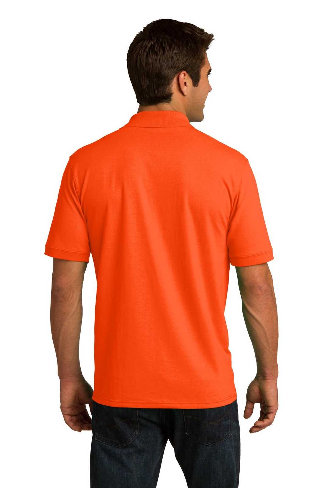 Port &amp; Company KP55 Core Blend Jersey Knit Polo - Safety Orange - HIT a Double - 2