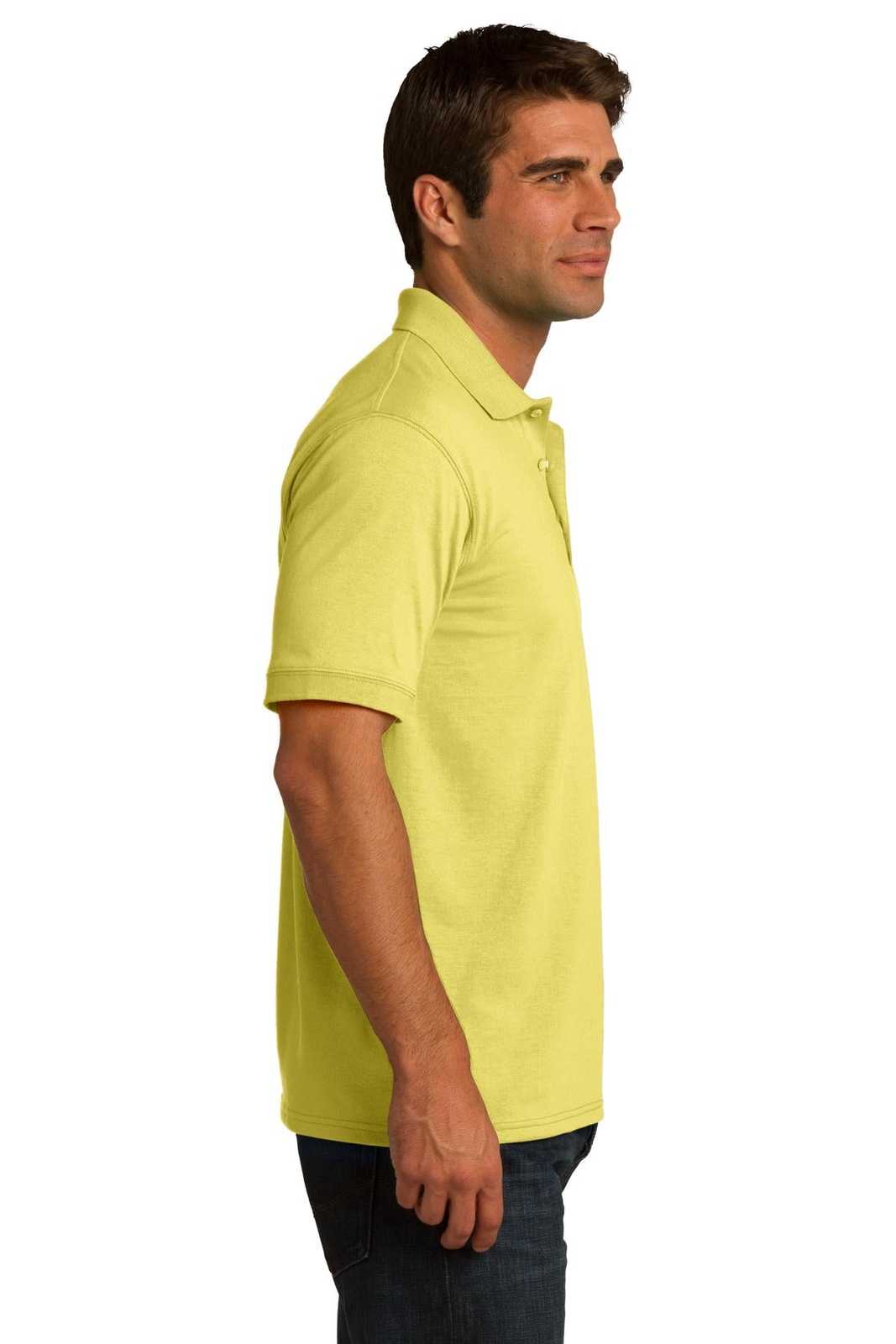 Port &amp; Company KP55 Core Blend Jersey Knit Polo - Yellow - HIT a Double - 3