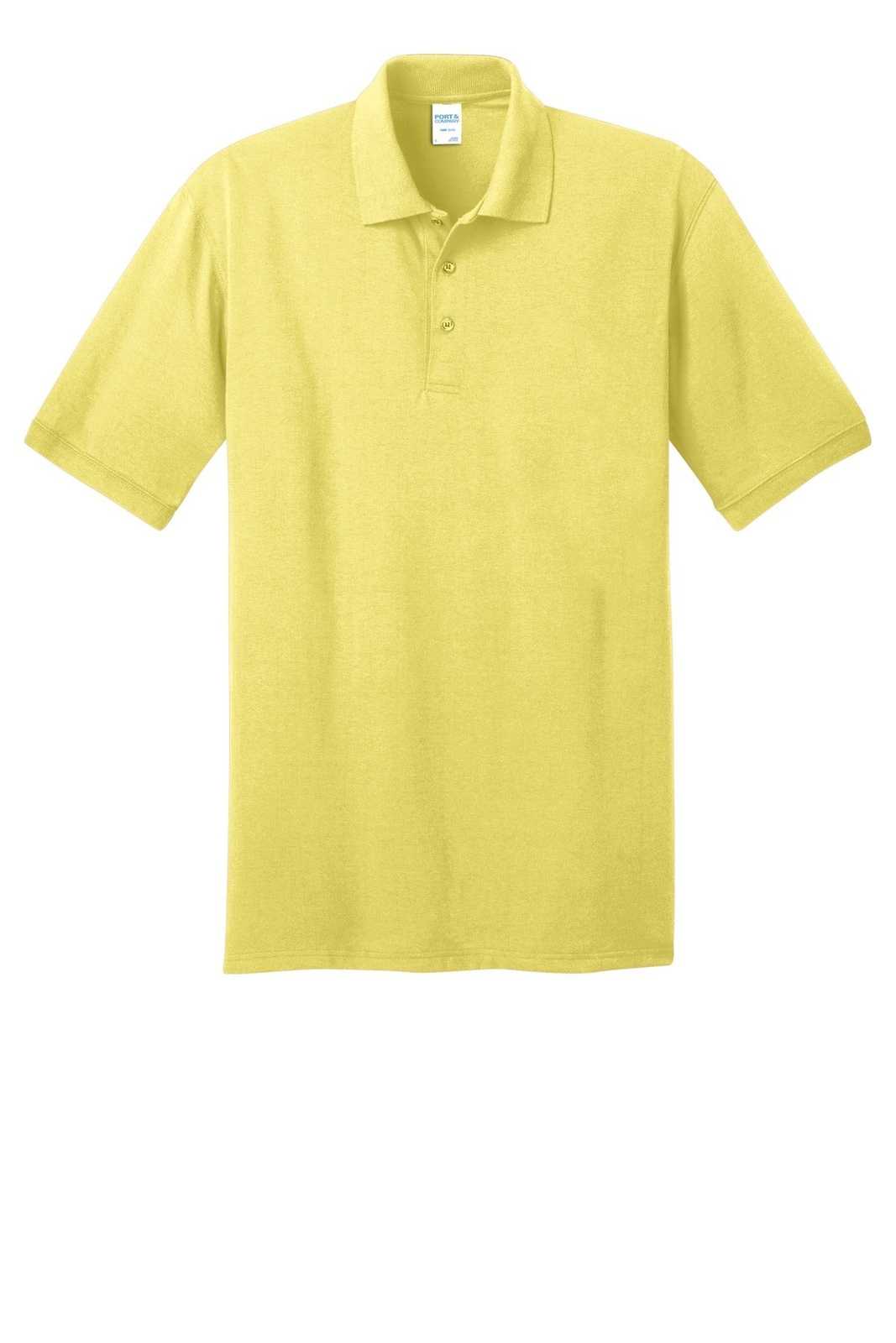 Port &amp; Company KP55 Core Blend Jersey Knit Polo - Yellow - HIT a Double - 5