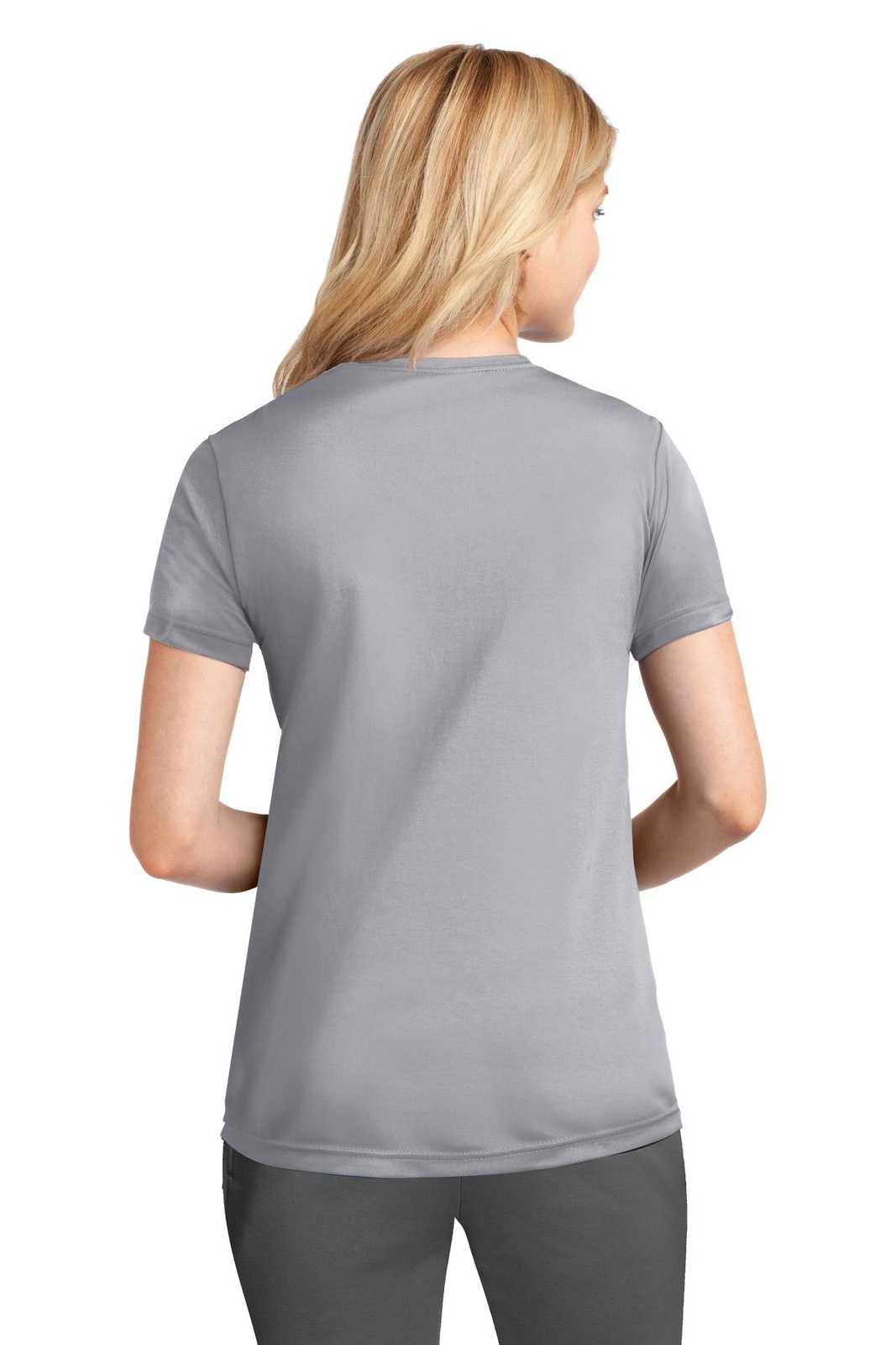 Port & Company LPC380 Ladies Performance Tee - Silver - HIT a Double - 1