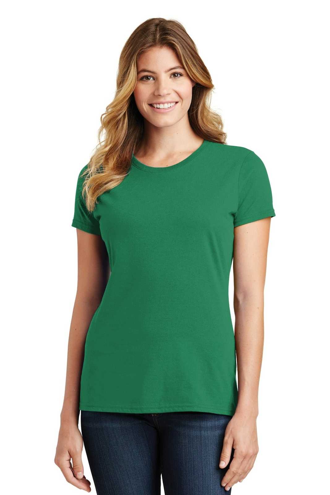 Port &amp; Company LPC450 Ladies Fan Favorite Tee - Athletic Kelly - HIT a Double - 1