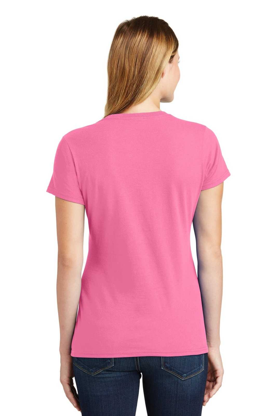 Port &amp; Company LPC450 Ladies Fan Favorite Tee - New Pink - HIT a Double - 2