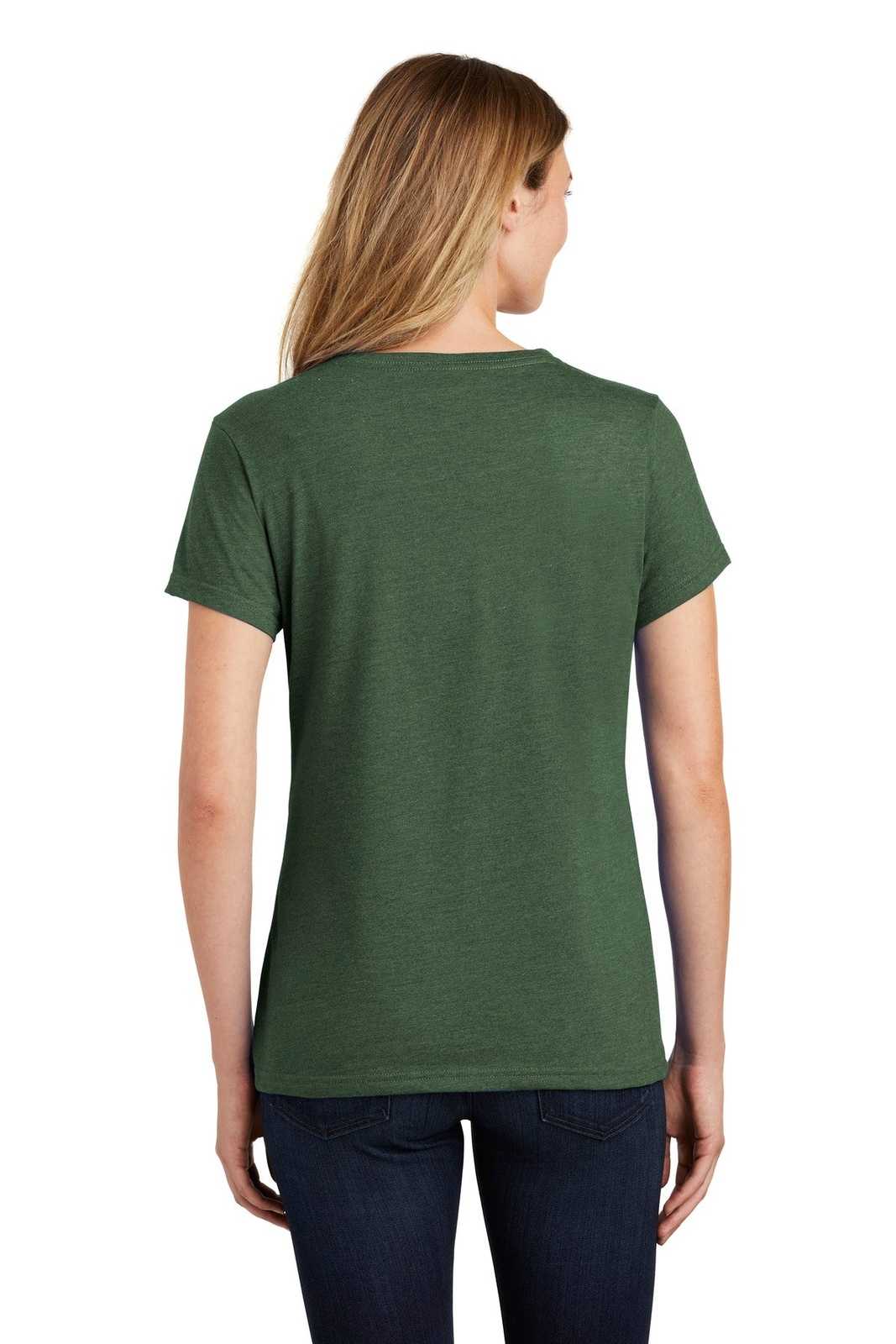 Port &amp; Company LPC455V Ladies Fan Favorite Blend V-Neck Tee - Forest Green Heather - HIT a Double - 2