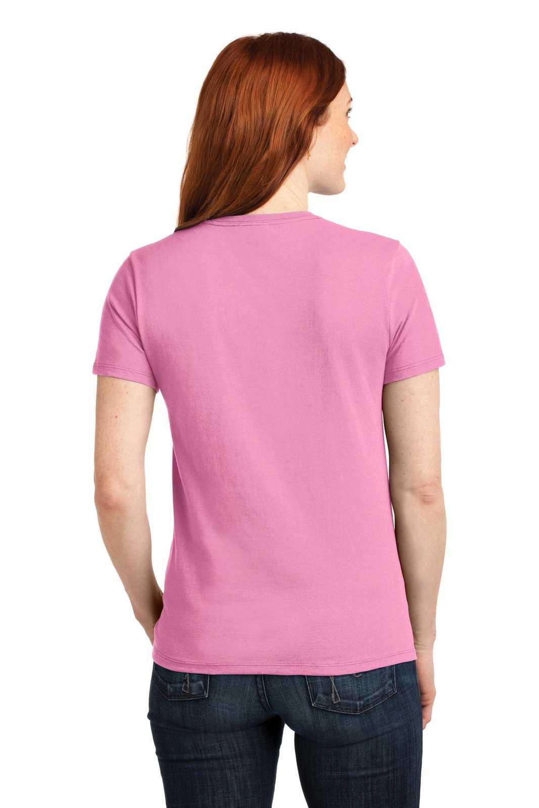 Port &amp; Company LPC55 Ladies Core Blend Tee - Candy Pink - HIT a Double - 2