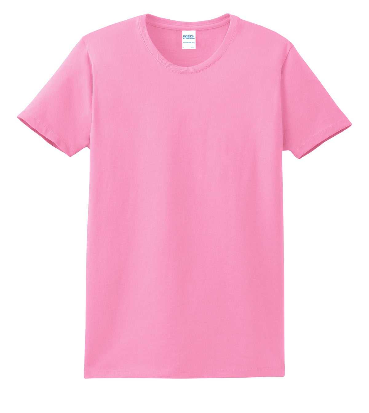 Port &amp; Company LPC61 Ladies Essential Tee - Candy Pink - HIT a Double - 5