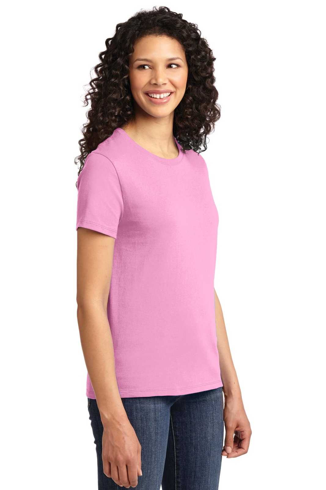 Port &amp; Company LPC61 Ladies Essential Tee - Candy Pink - HIT a Double - 4