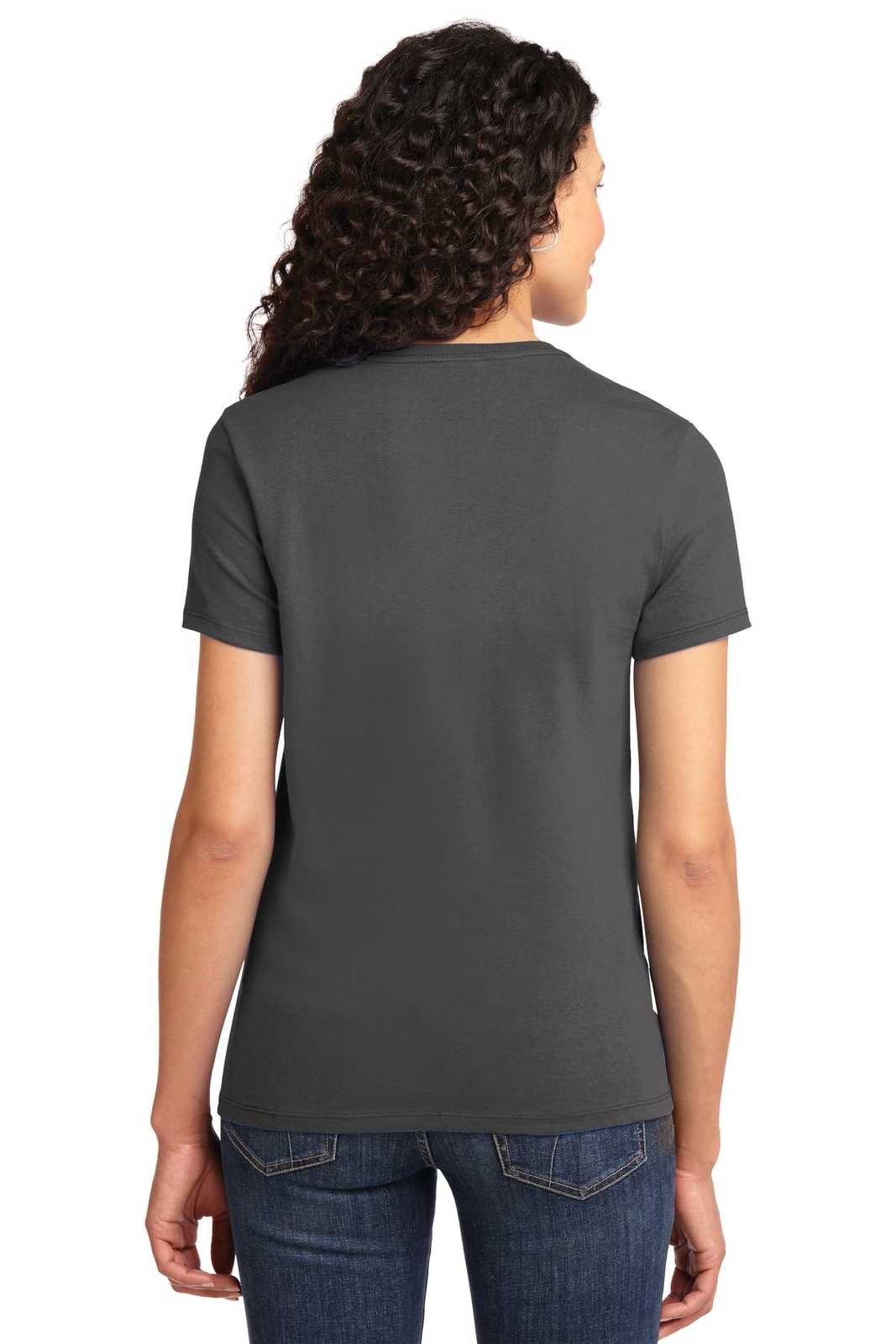 Port &amp; Company LPC61 Ladies Essential Tee - Charcoal - HIT a Double - 2