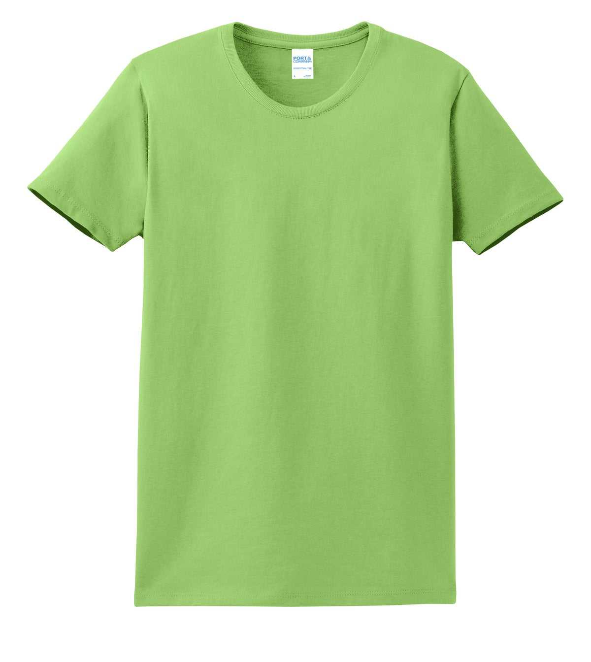 Port &amp; Company LPC61 Ladies Essential Tee - Lime - HIT a Double - 5