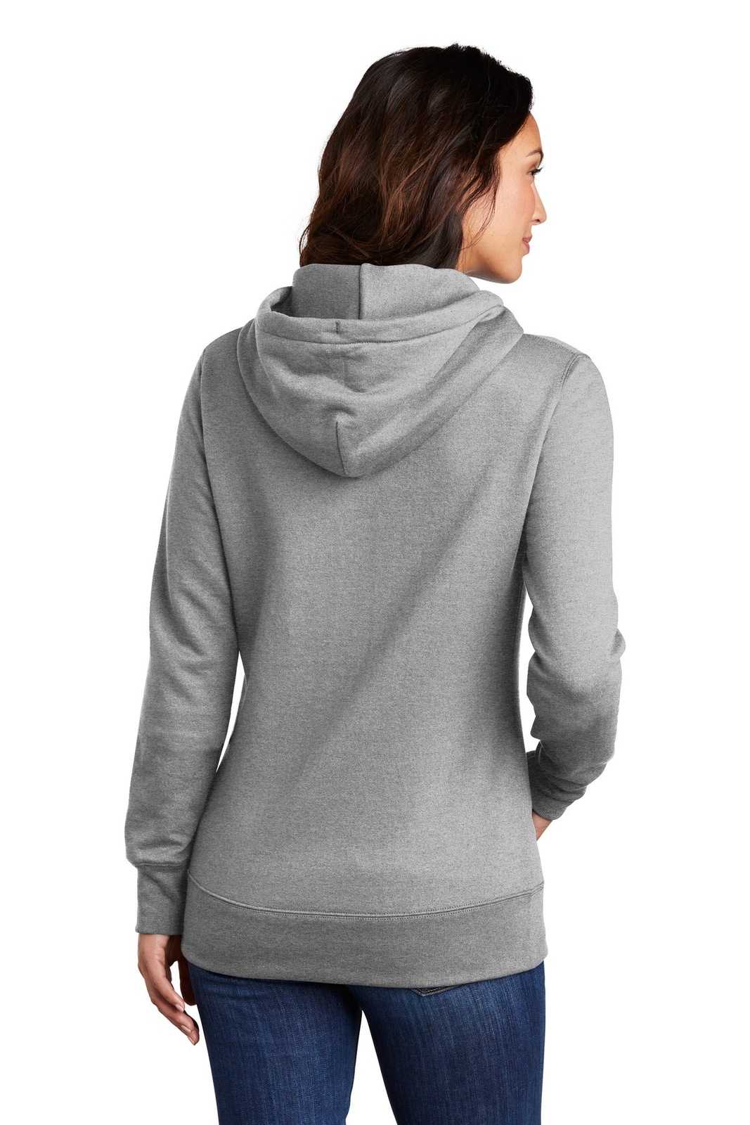 Port &amp; Company LPC78H Ladies Core Fleece Pullover Hooded Sweatshirt - Athletic Heather - HIT a Double - 2