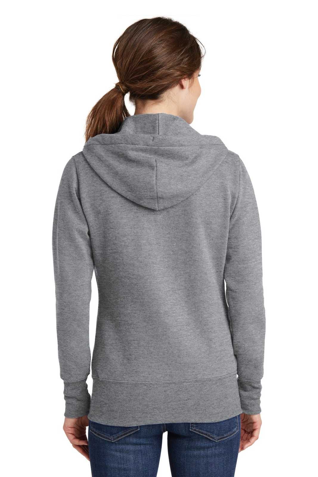 Port &amp; Company LPC78ZH Ladies Core Fleece Full-Zip Hooded Sweatshirt - Athletic Heather - HIT a Double - 2