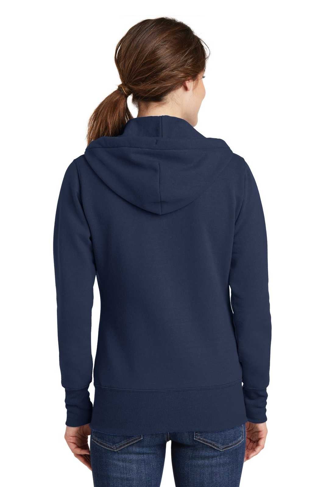 Port &amp; Company LPC78ZH Ladies Core Fleece Full-Zip Hooded Sweatshirt - Navy - HIT a Double - 2