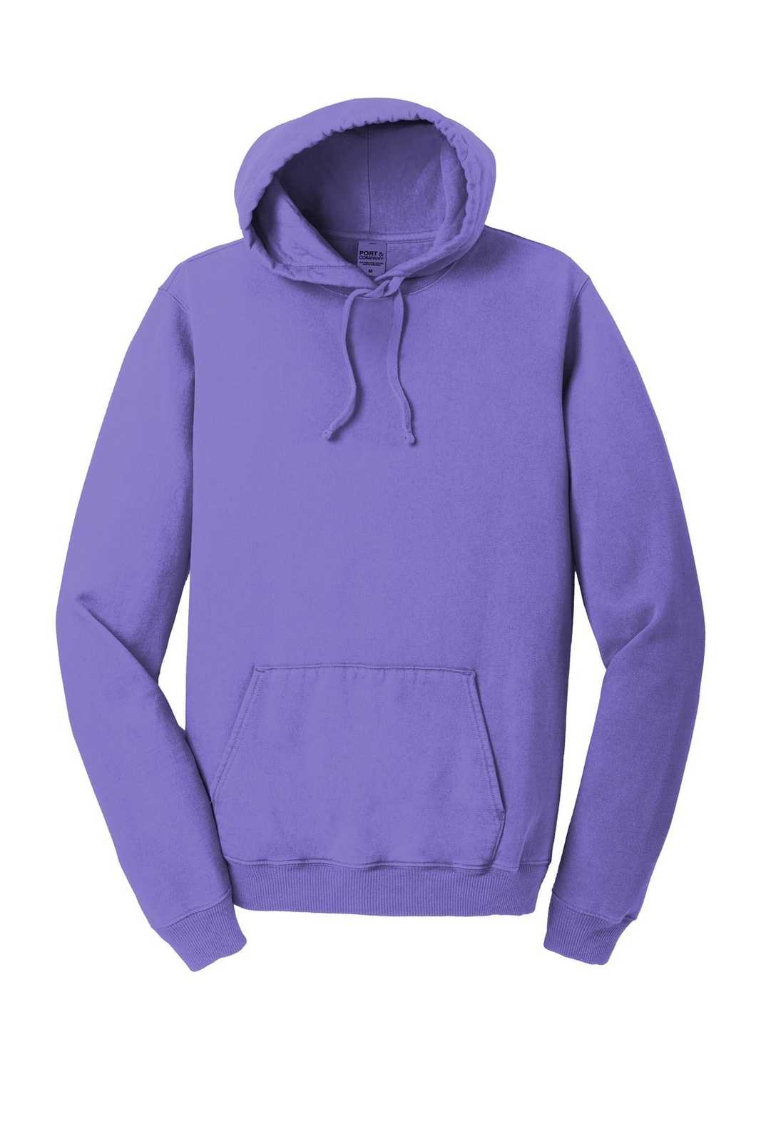 Port &amp; Company PC098H Beach Wash Garment-Dyed Pullover Hooded Sweatshirt - Amethyst - HIT a Double - 5