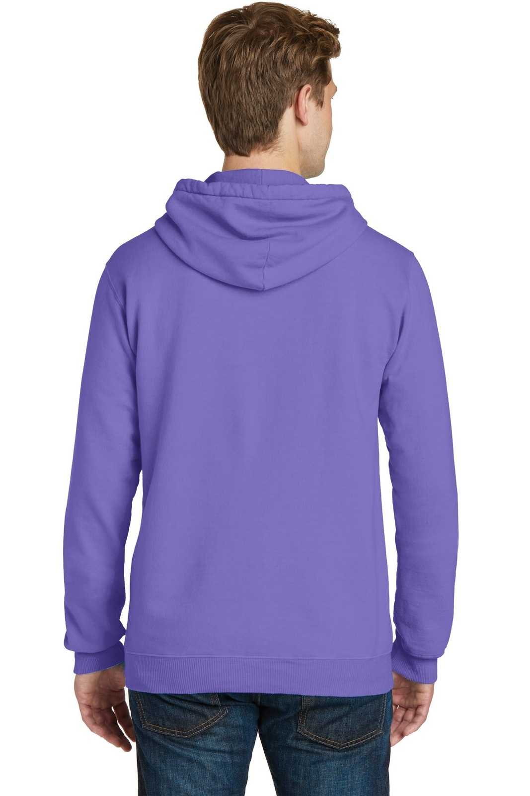 Port &amp; Company PC098H Beach Wash Garment-Dyed Pullover Hooded Sweatshirt - Amethyst - HIT a Double - 2