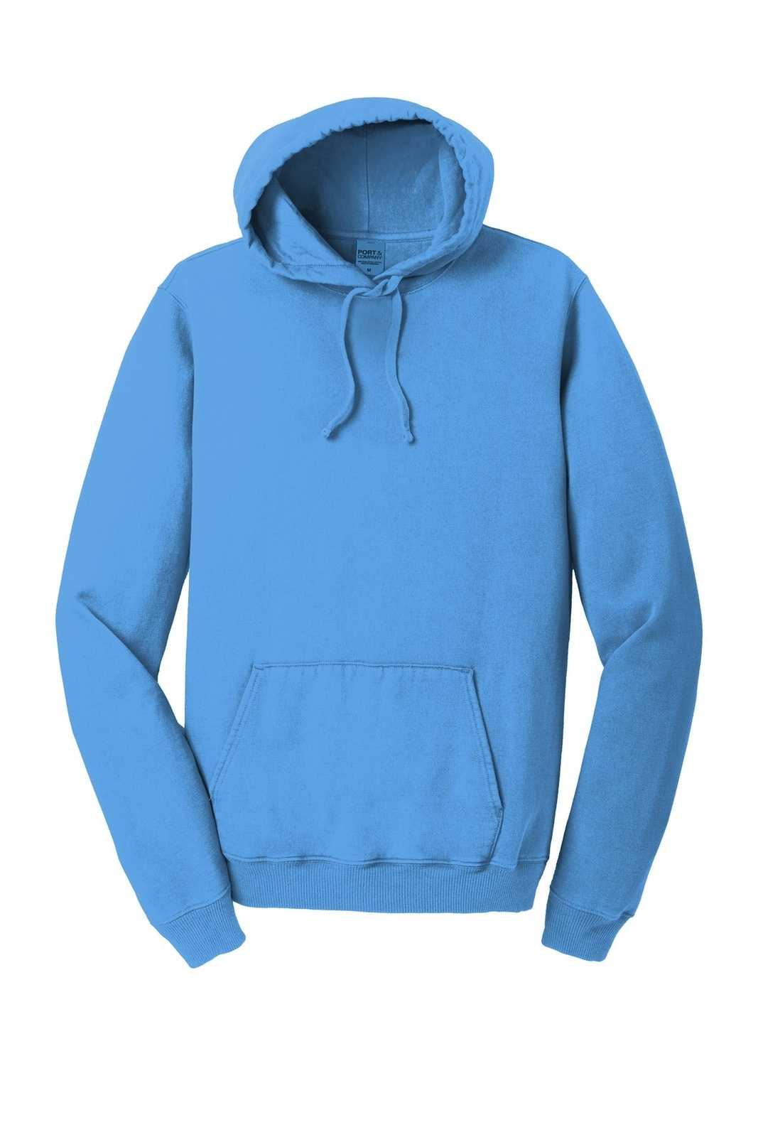 Port &amp; Company PC098H Beach Wash Garment-Dyed Pullover Hooded Sweatshirt - Blue Moon - HIT a Double - 5