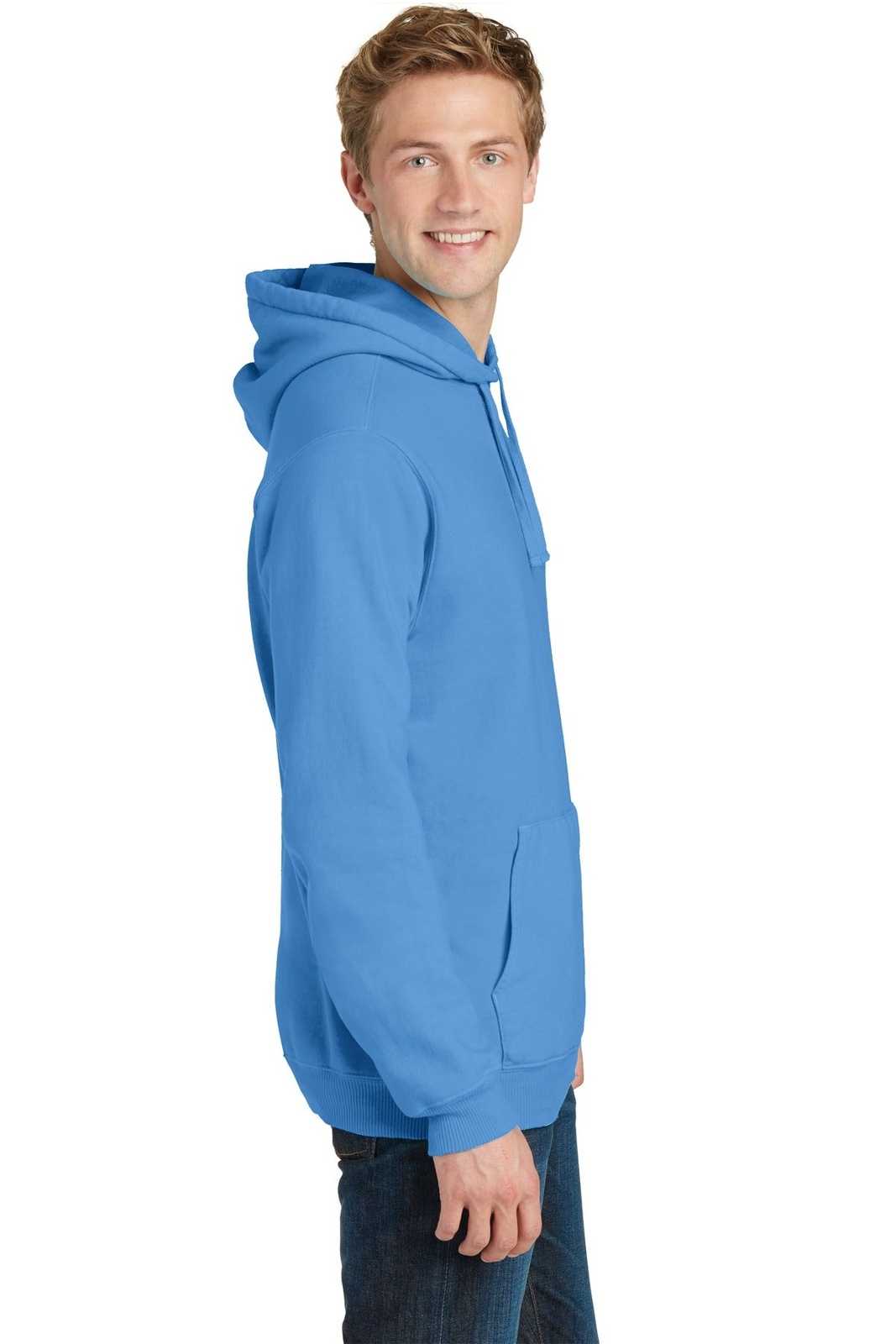 Port &amp; Company PC098H Beach Wash Garment-Dyed Pullover Hooded Sweatshirt - Blue Moon - HIT a Double - 3