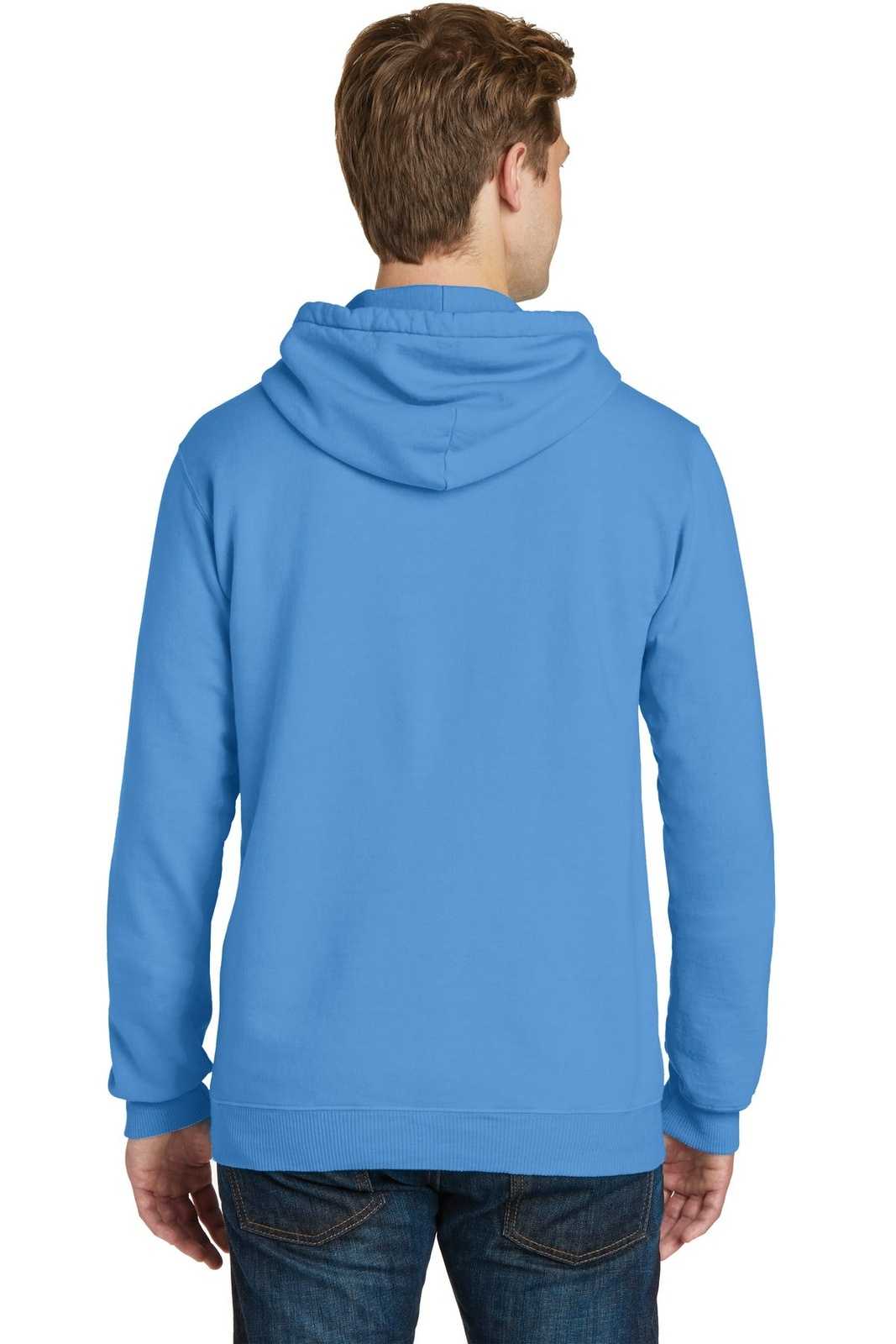 Port &amp; Company PC098H Beach Wash Garment-Dyed Pullover Hooded Sweatshirt - Blue Moon - HIT a Double - 2