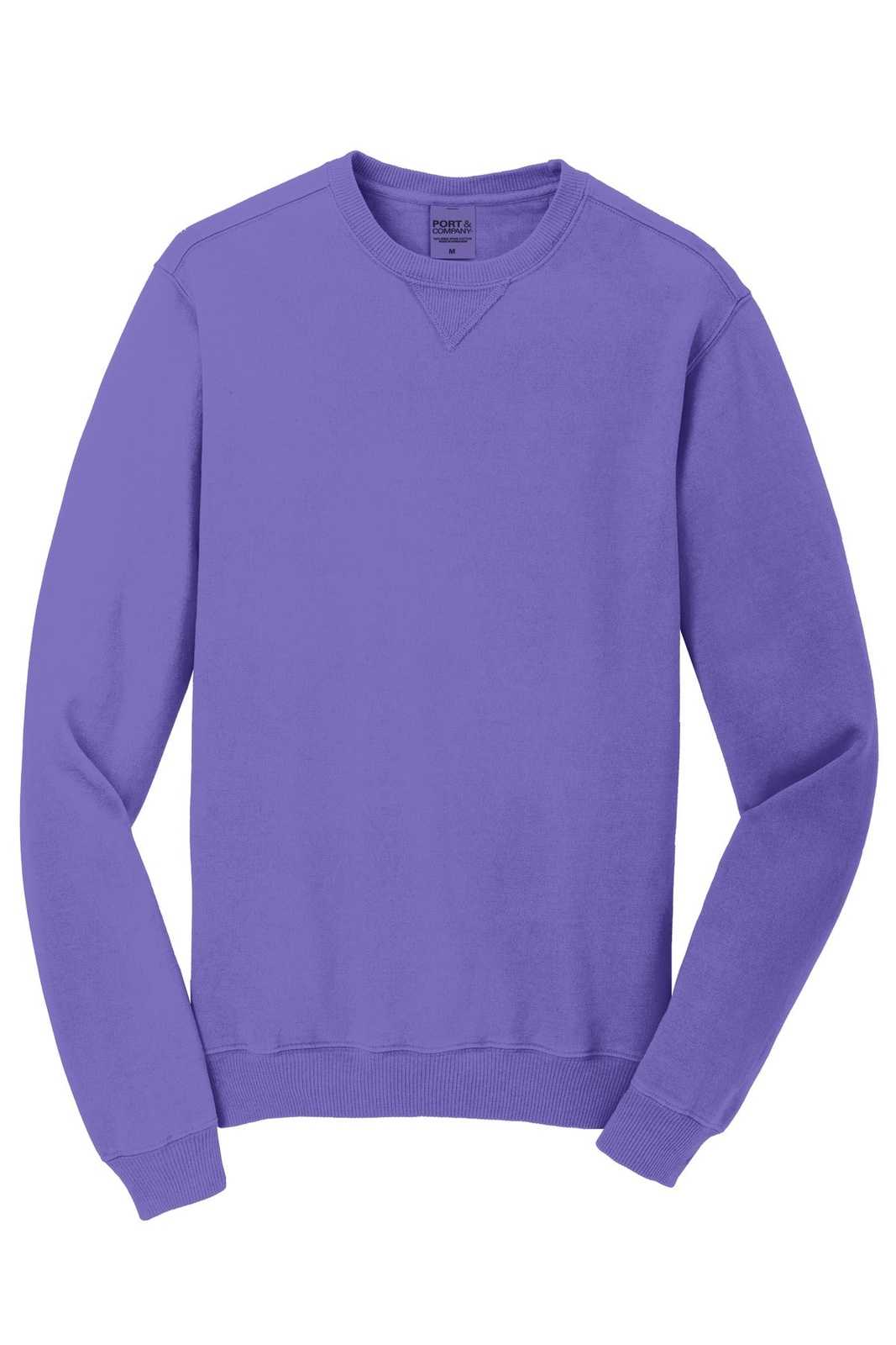 Port &amp; Company PC098 Beach Wash Garment-Dyed Sweatshirt - Amethyst - HIT a Double - 5