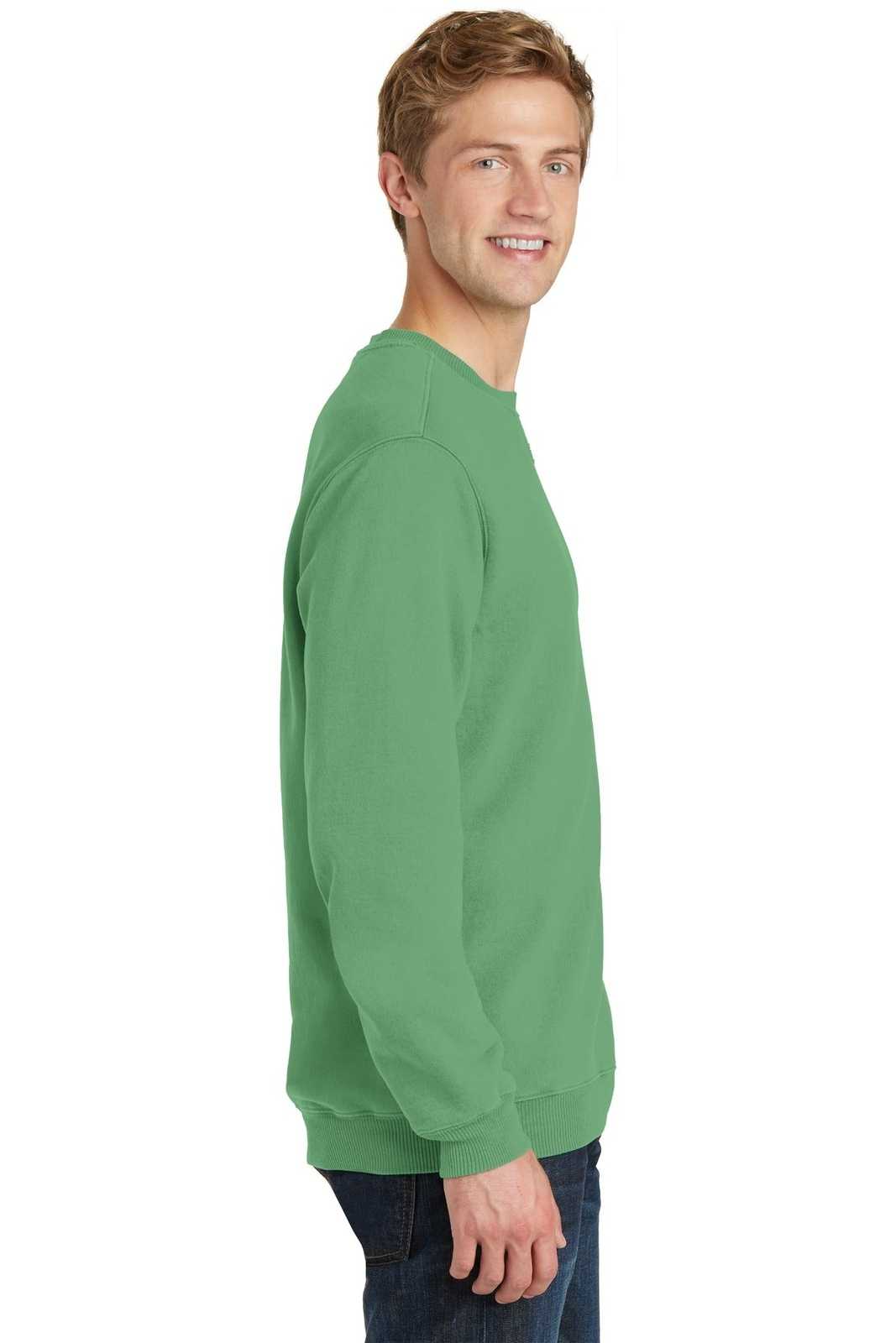 Port &amp; Company PC098 Beach Wash Garment-Dyed Sweatshirt - Safari - HIT a Double - 3