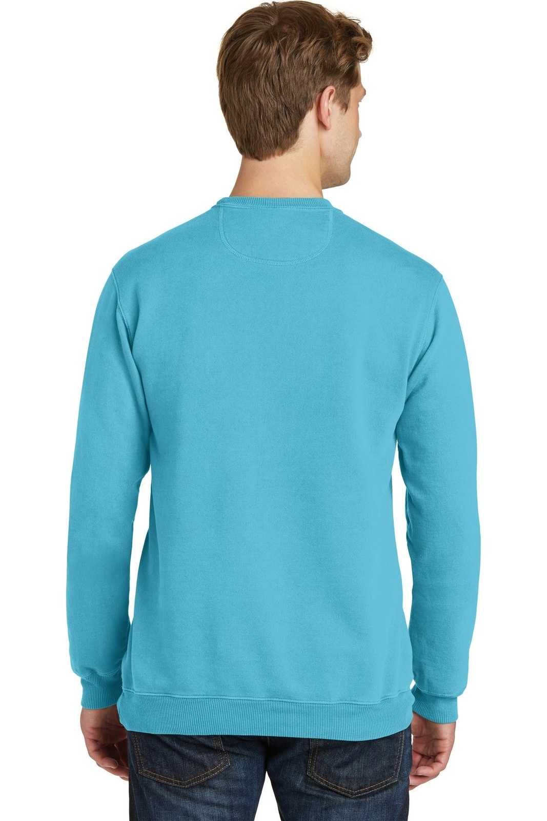 Port &amp; Company PC098 Beach Wash Garment-Dyed Sweatshirt - Tidal Wave - HIT a Double - 2