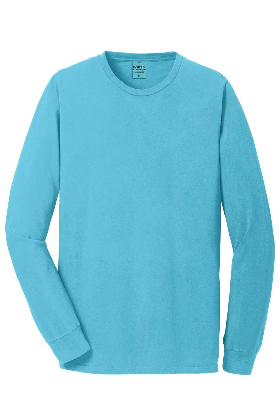 Port &amp; Company PC099LS Beach Wash Garment-Dyed Long Sleeve Tee - Tidal Wave - HIT a Double - 5