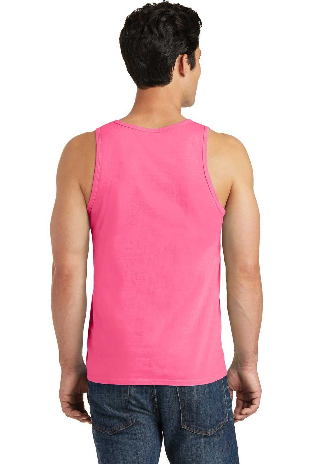Port &amp; Company PC099TT Beach Wash Garment-Dyed Tank - Neon Pink - HIT a Double - 2