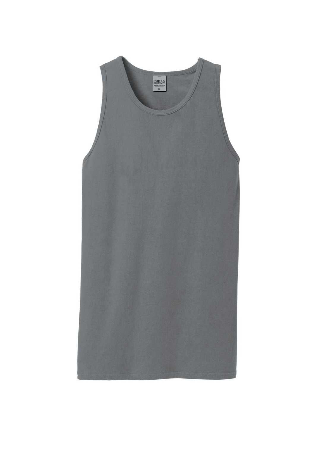 Port &amp; Company PC099TT Beach Wash Garment-Dyed Tank - Pewter - HIT a Double - 5