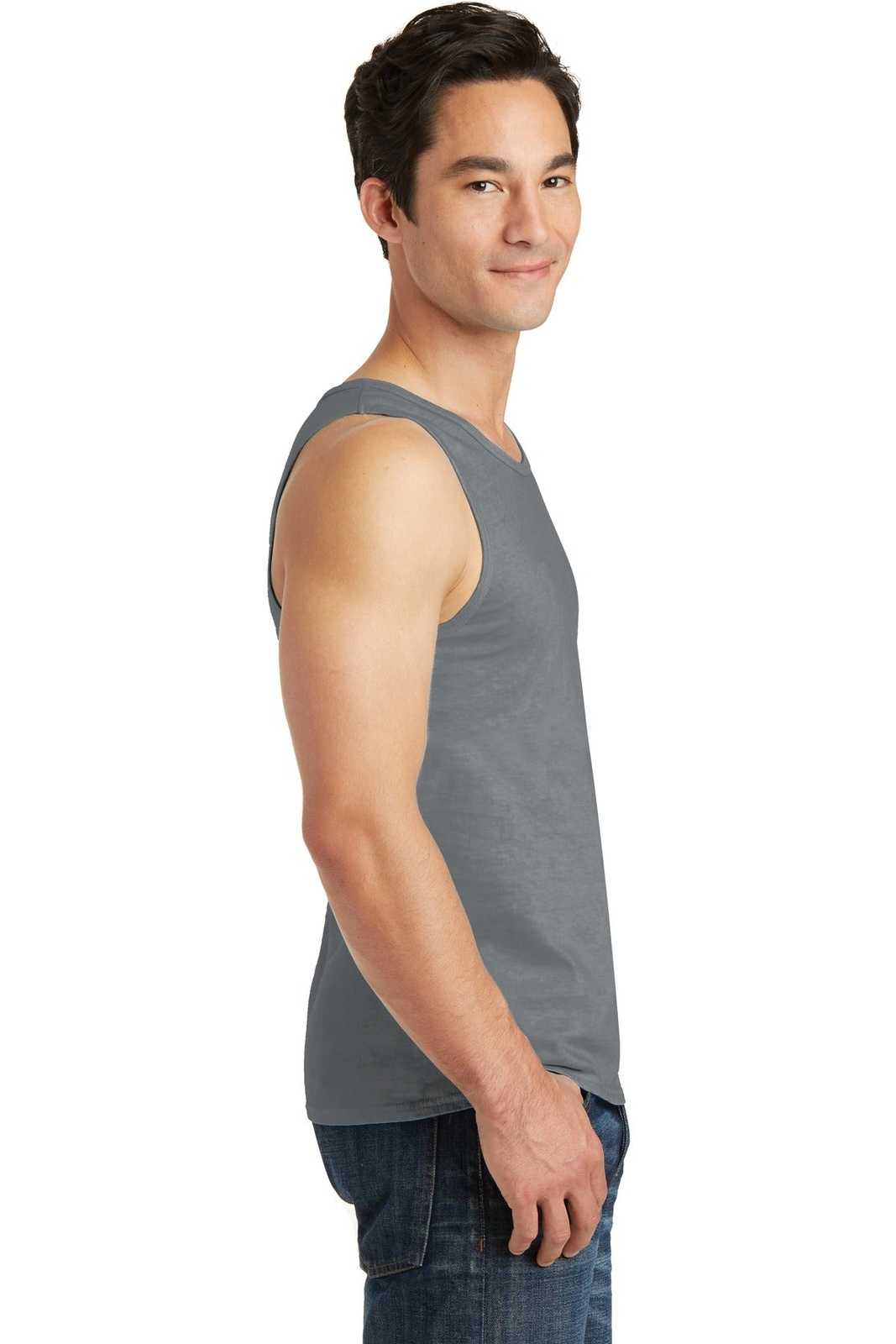 Port &amp; Company PC099TT Beach Wash Garment-Dyed Tank - Pewter - HIT a Double - 3