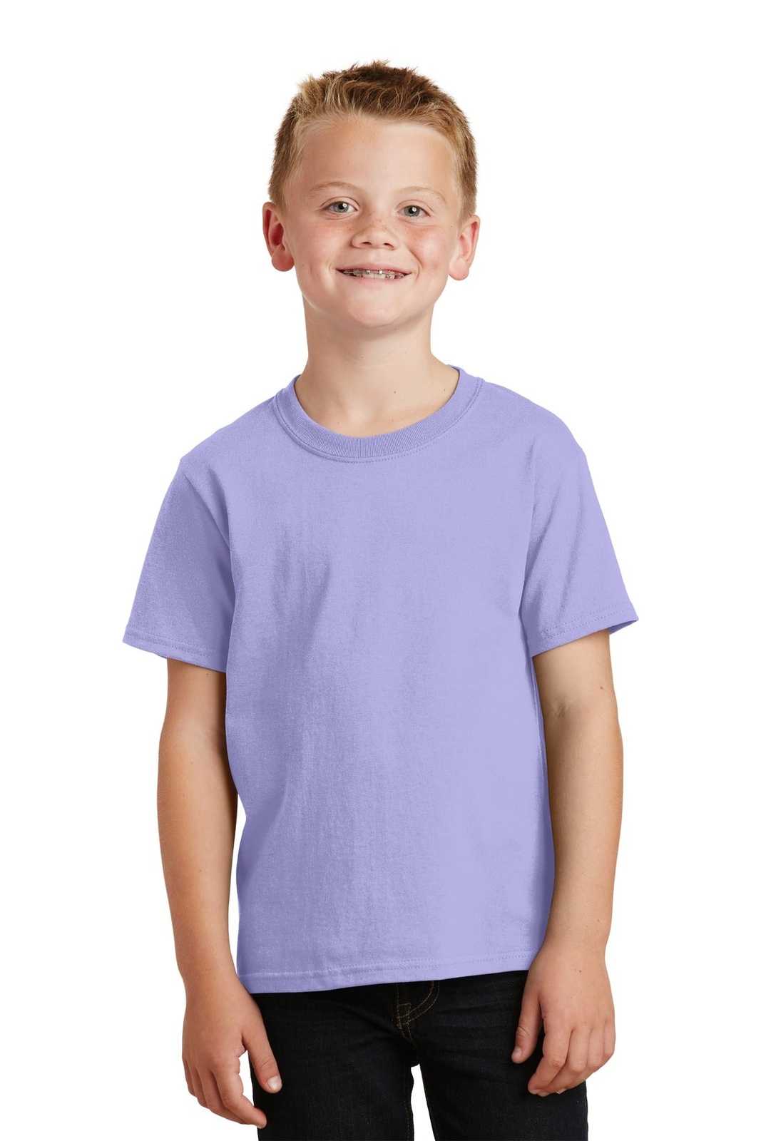 Port &amp; Company PC099Y Youth Beach Wash Garment-Dyed Tee - Amethyst - HIT a Double - 1