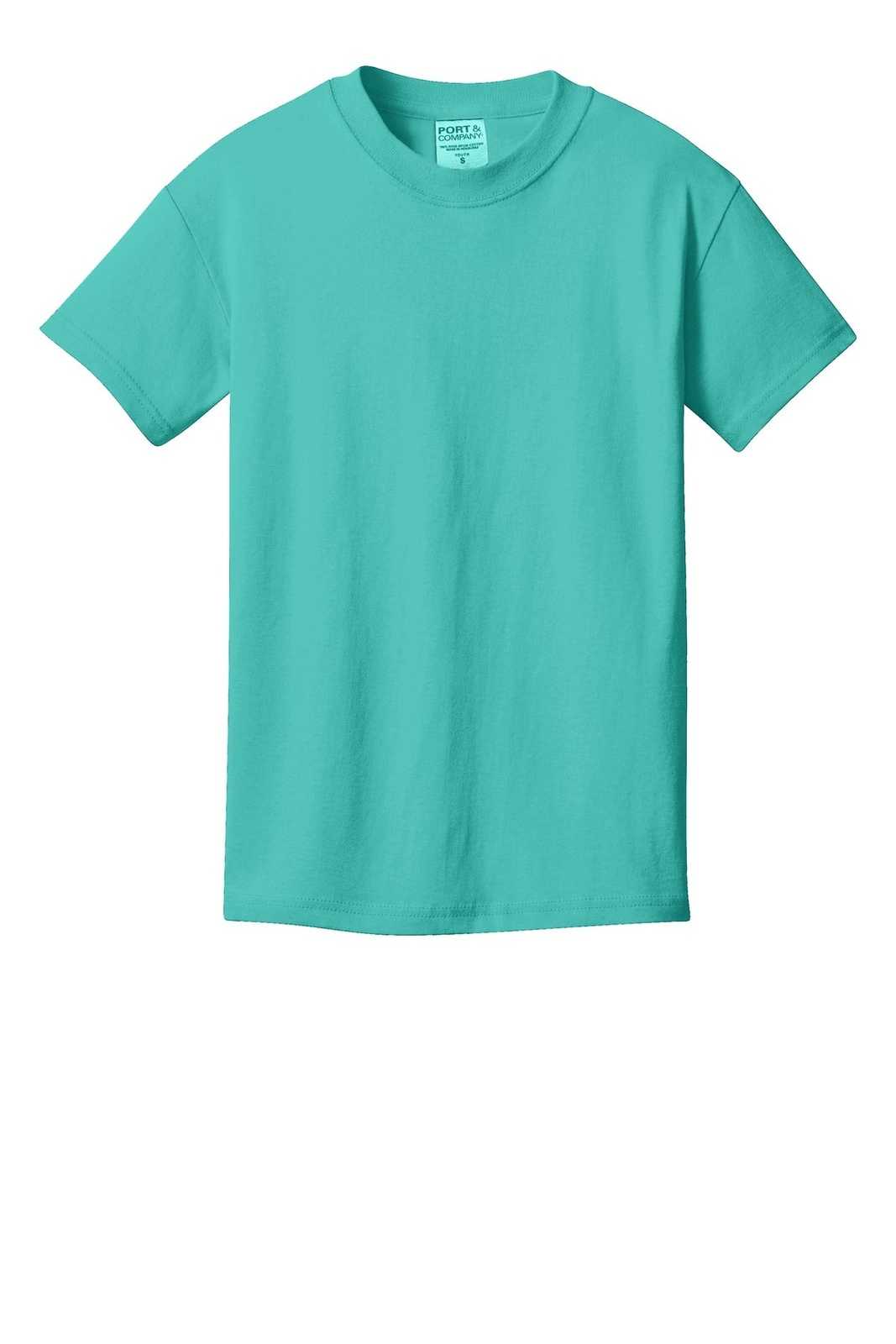 Port &amp; Company PC099Y Youth Beach Wash Garment-Dyed Tee - Peacock - HIT a Double - 2