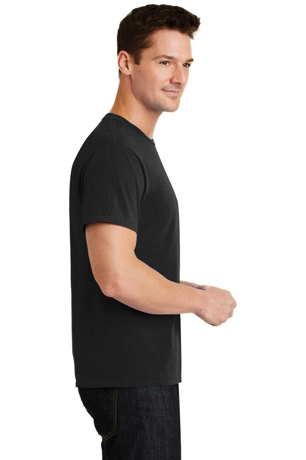 Port &amp; Company PC099 Beach Wash Garment-Dyed Tee - Black - HIT a Double - 3
