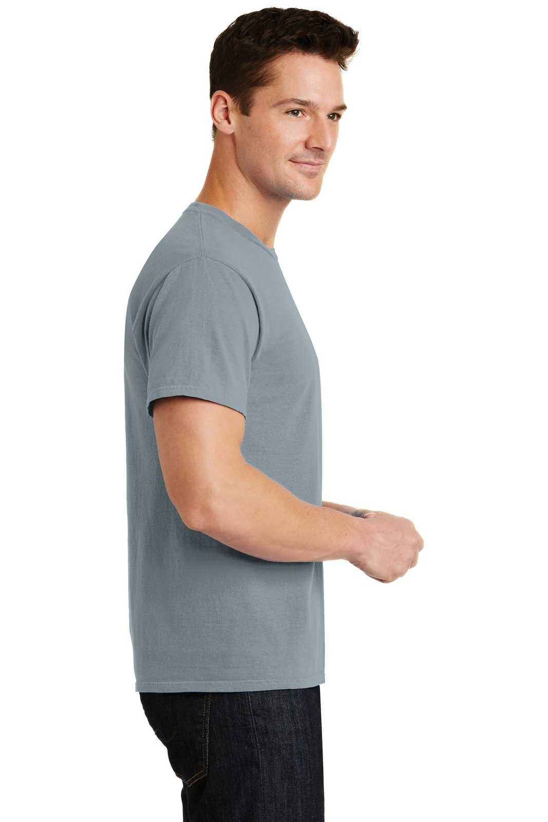 Port &amp; Company PC099 Beach Wash Garment-Dyed Tee - Dove Gray - HIT a Double - 3